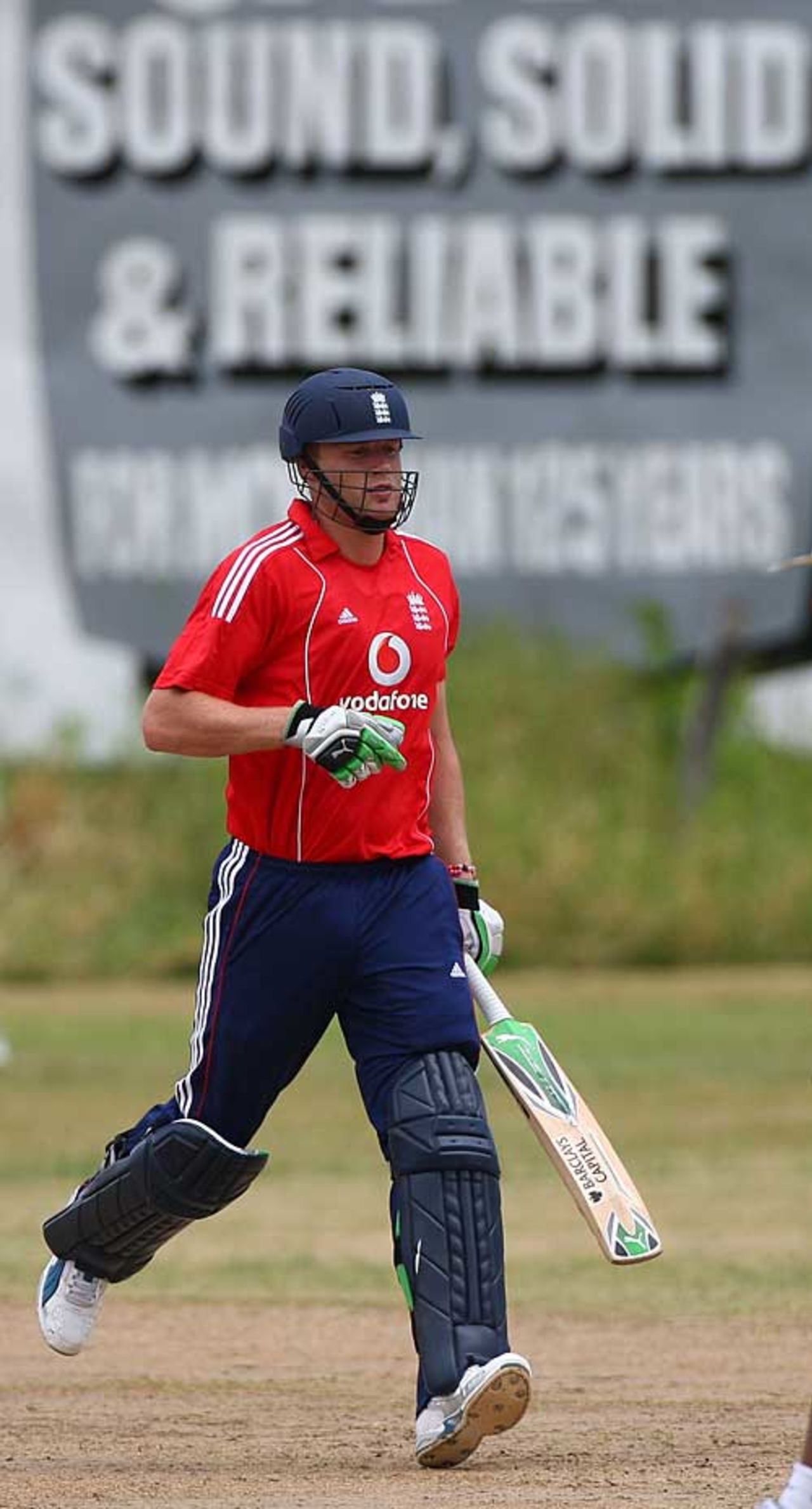 Andrew Flintoff hopes to replicate what the sign says as England train ahead of the one-day series, Guyana, March 18, 2009