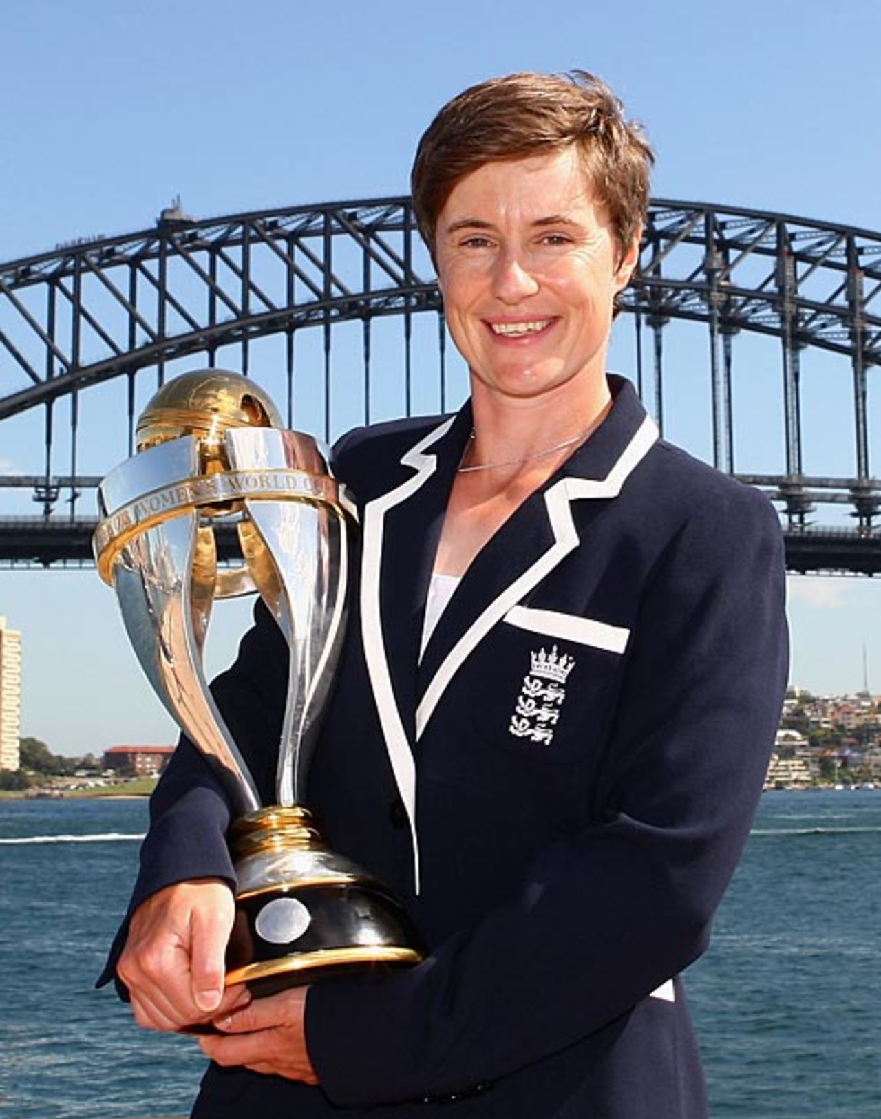 Claire Taylor with the world cup, women's World up, Sydney, March 23, 2009