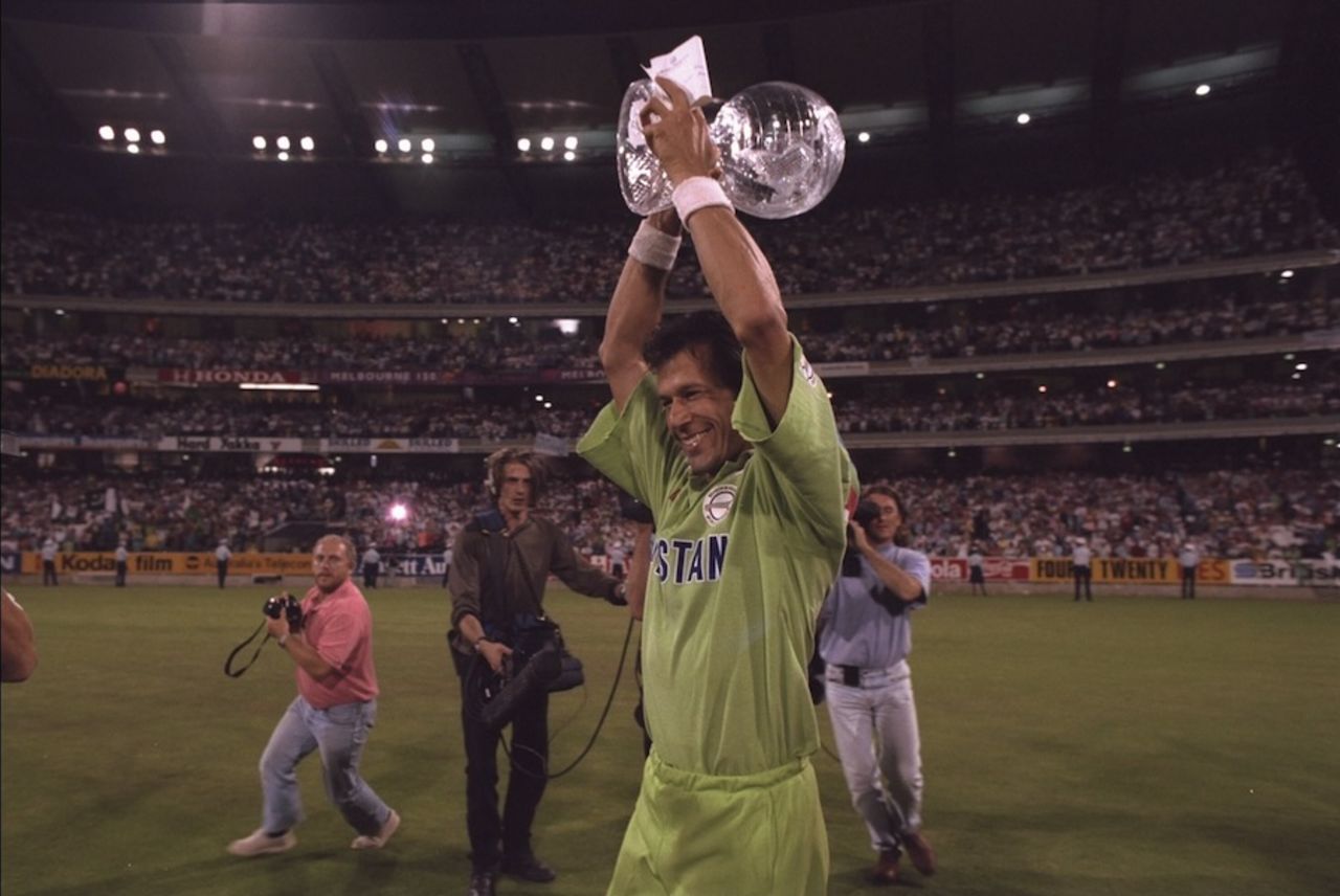 Imran Khan lifts the World Cup, England v Pakistan, World Cup final, Melbourne, March 25,1992