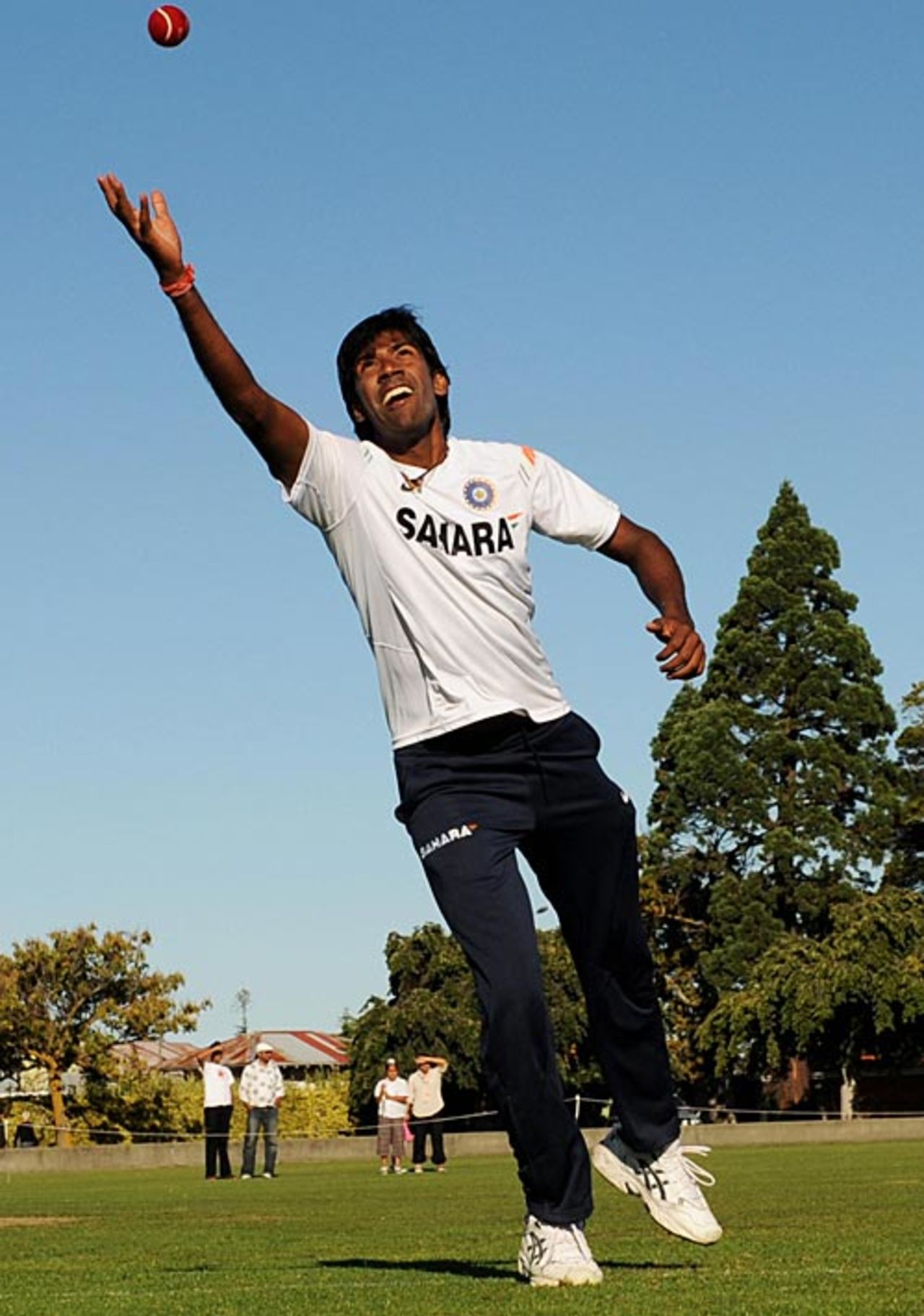 Lakshmipathy Balaji takes a catch, Napier, March 25, 2009