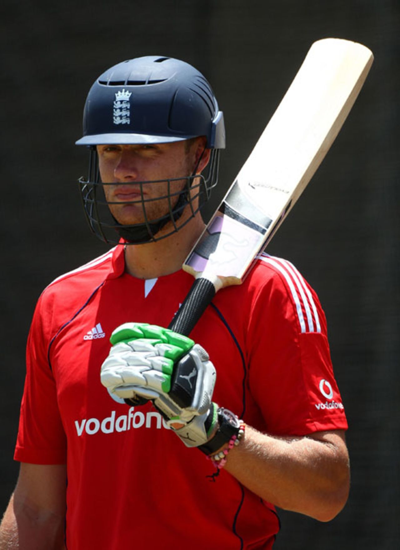 He's back ... Andrew Flintoff in the nets, Wets Indies v England, 3rd ODI, Barbados, March 26, 2009