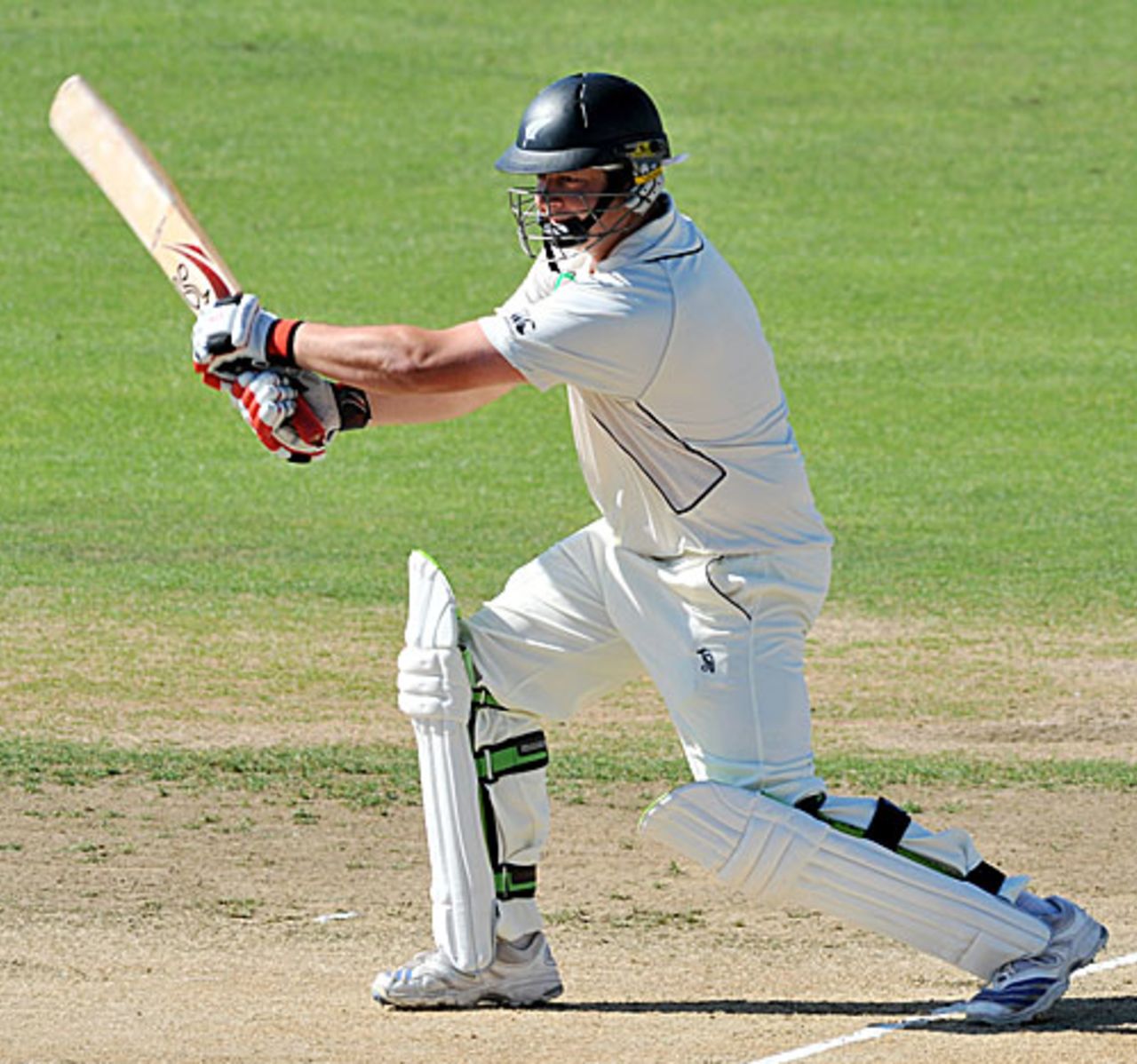 Jesse Ryder drives square during his 201, New Zealand v India, 2nd Test, Napier, 2nd day, March 27, 2009