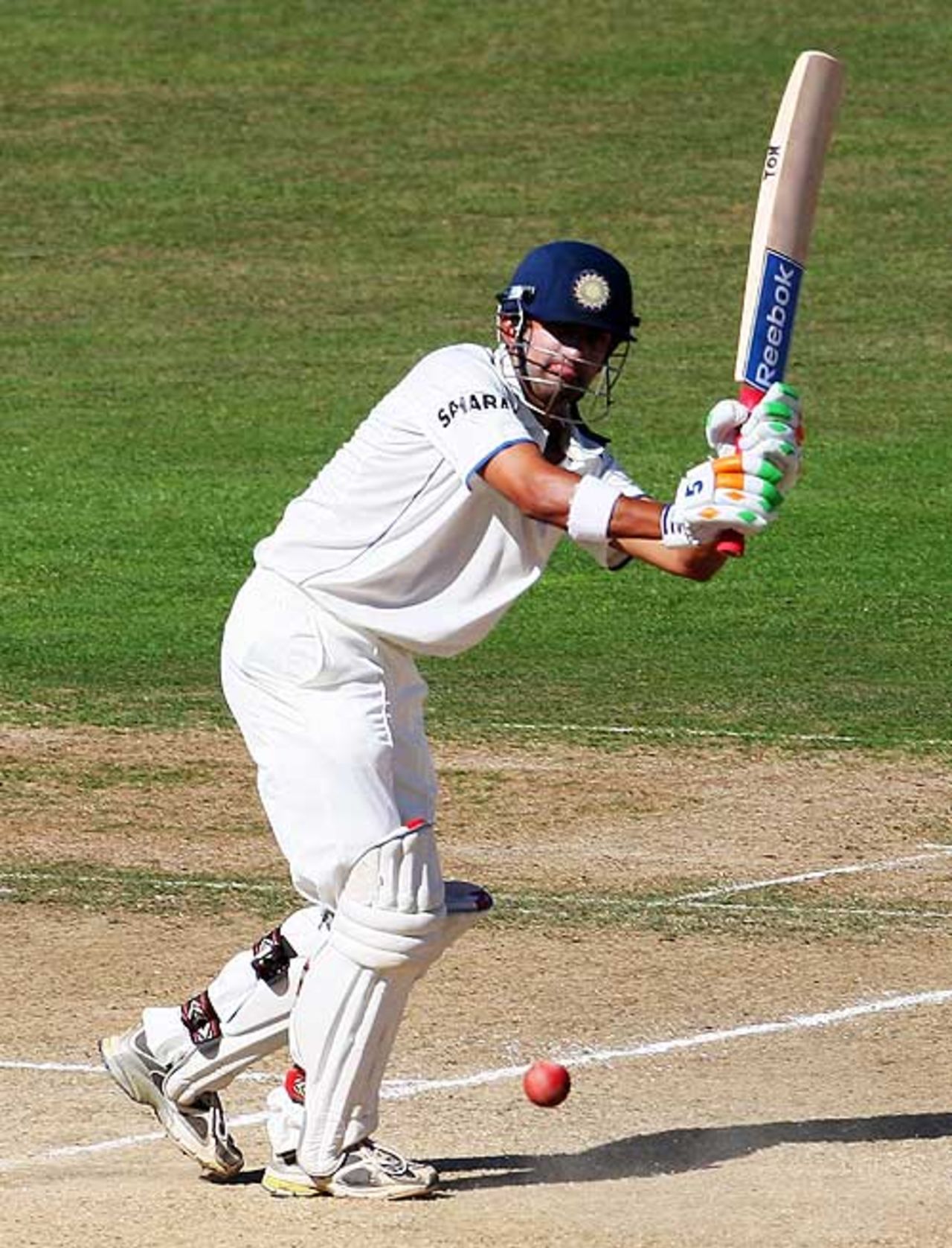 Gautam Gambhir clips during his epic 137, New Zealand v India, 2nd Test, Napier, 5th day, March 30, 2009