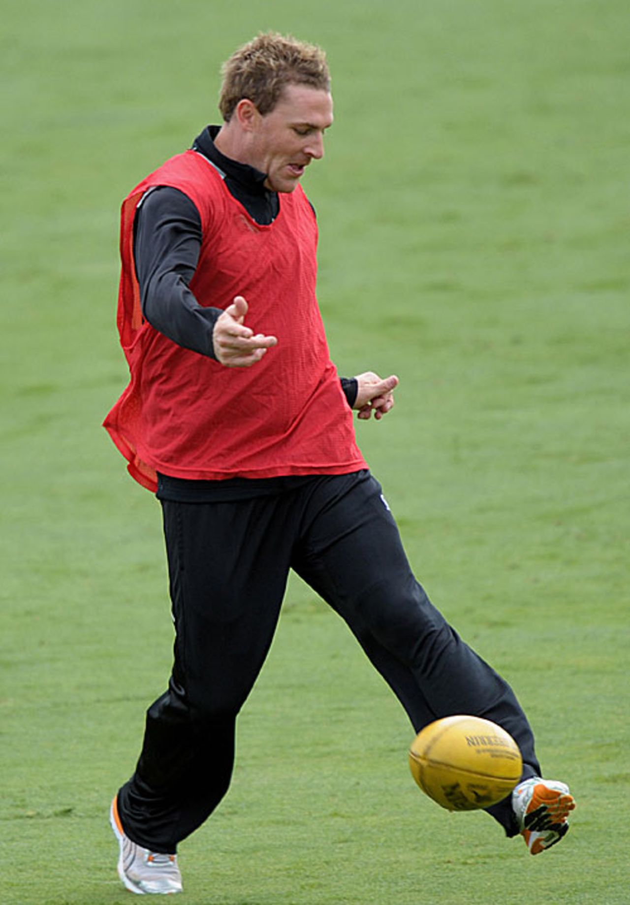 Brendon McCullum plays rugby, Wellington, April 1, 2009