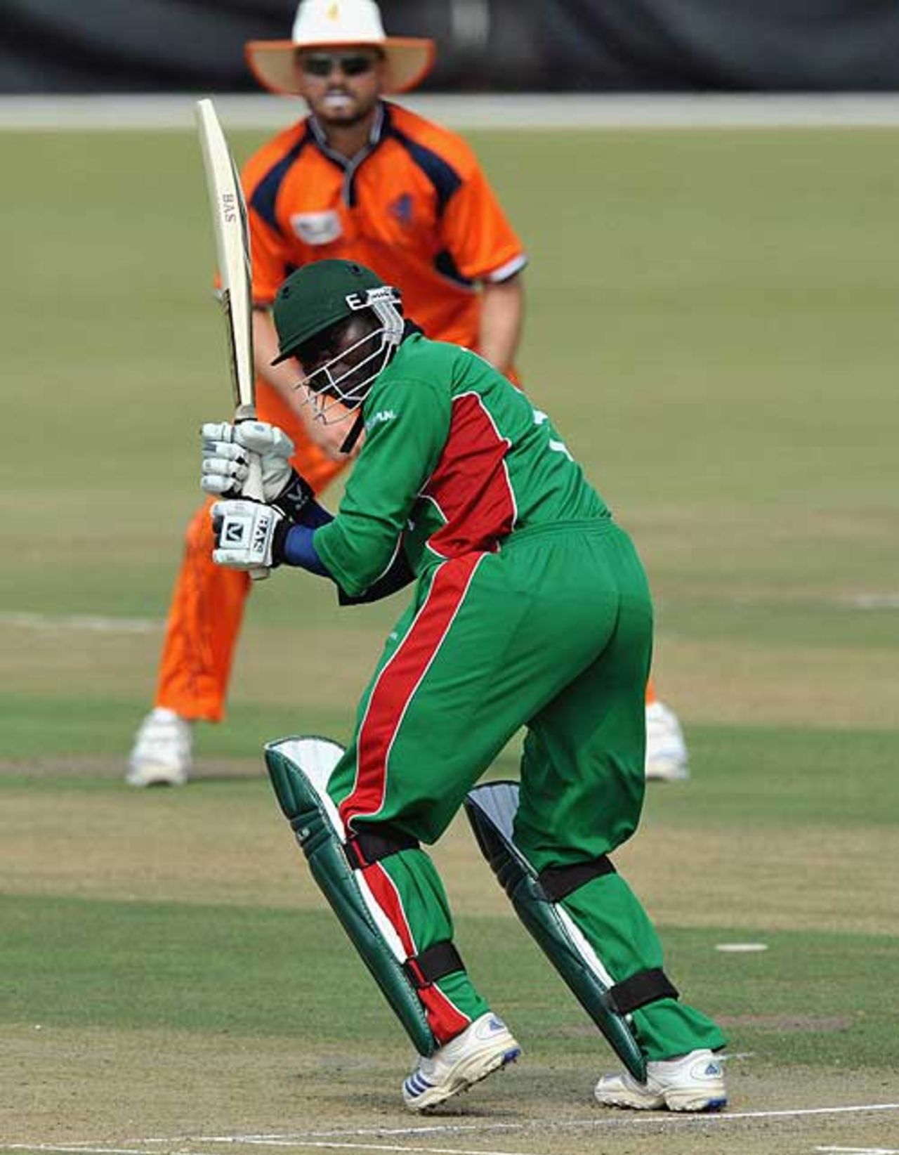 Steve Tikolo clips the ball off his pads, Kenya v Netherlands, ICC World Cup Qualifiers, Potchefstroom, April 1, 2009