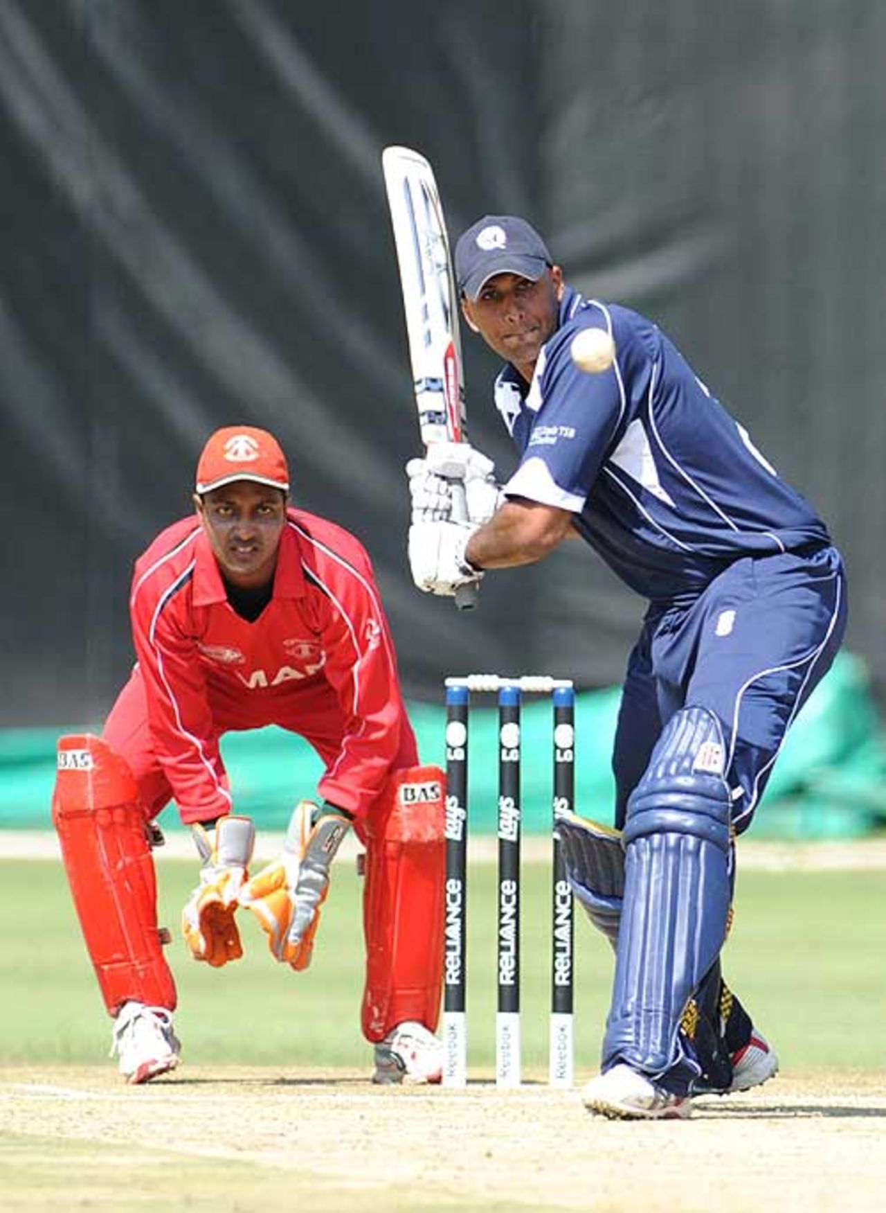 Scotland's Navdeep Poonia on his way to 79, Oman v Scotland, ICC World Cup Qualifiers, Johannesburg, April 4, 2009