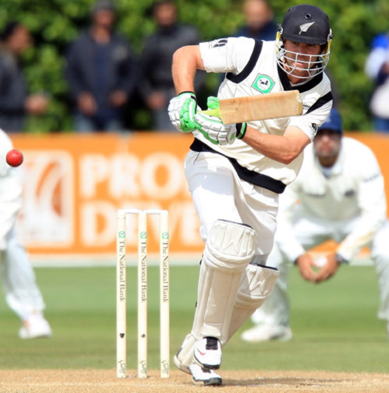 James Franklin resisted with a 49, New Zealand v India, 3rd Test, Wellington, 5th day, April 7, 2009