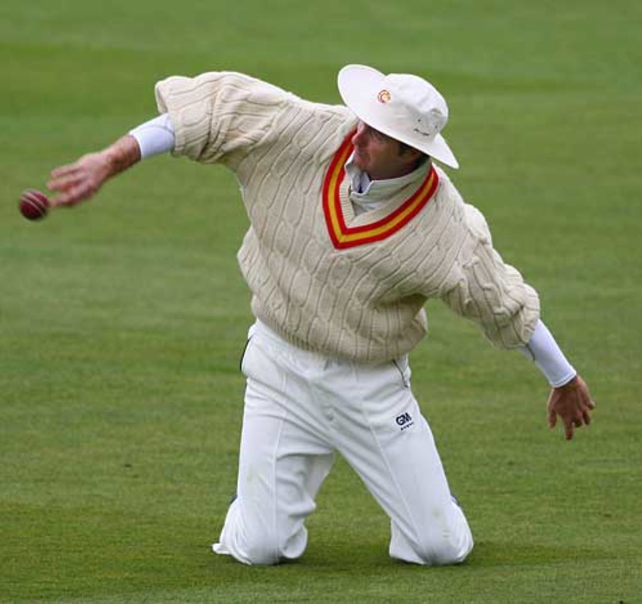 Michael Vaughan gets his whites dirty in the field, MCC v Durham, Lord's, April 9, 2009