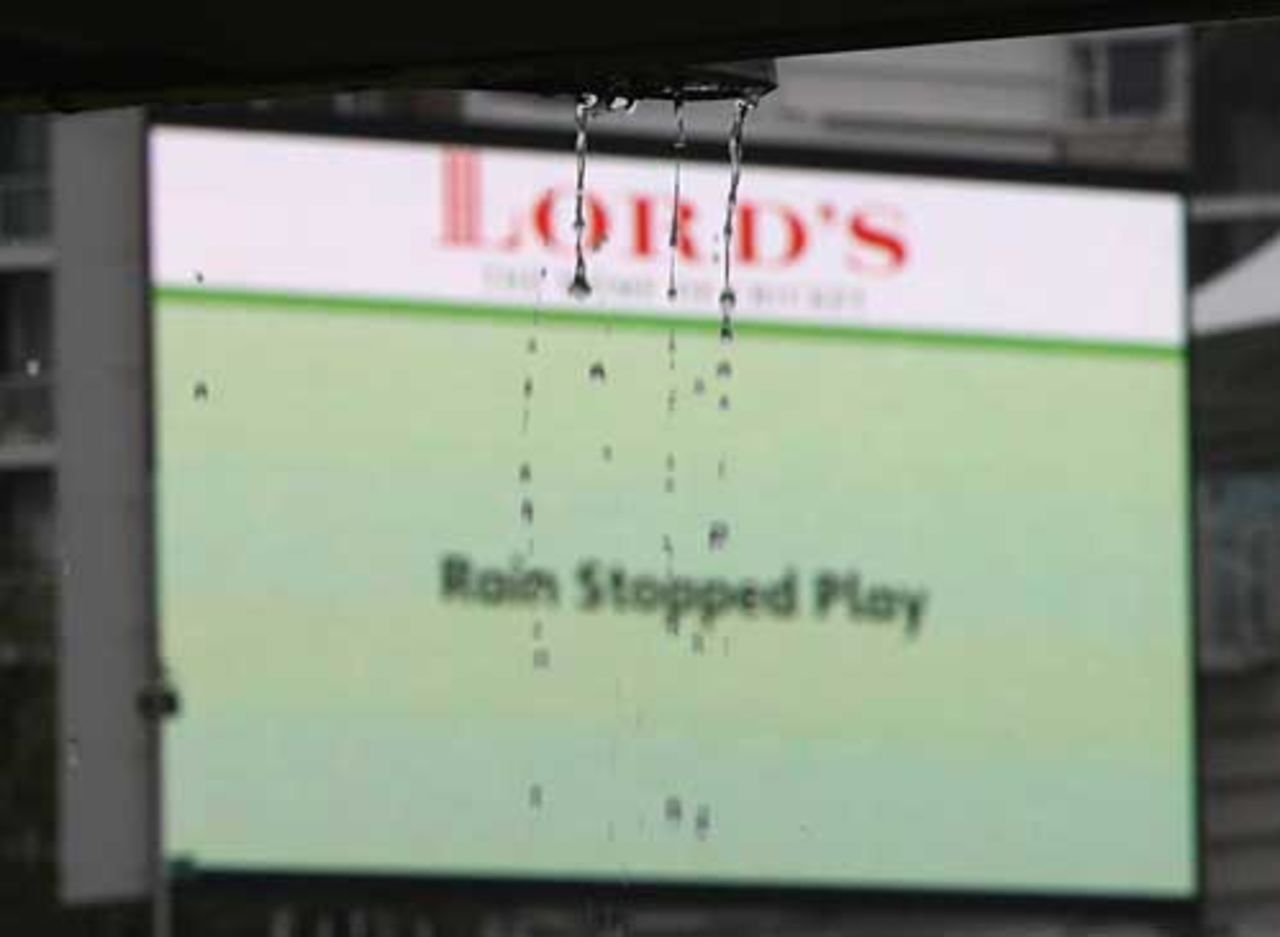 Rain was a major feature as English season began at Lord's, MCC v Durham, Lord's, April 10, 2009