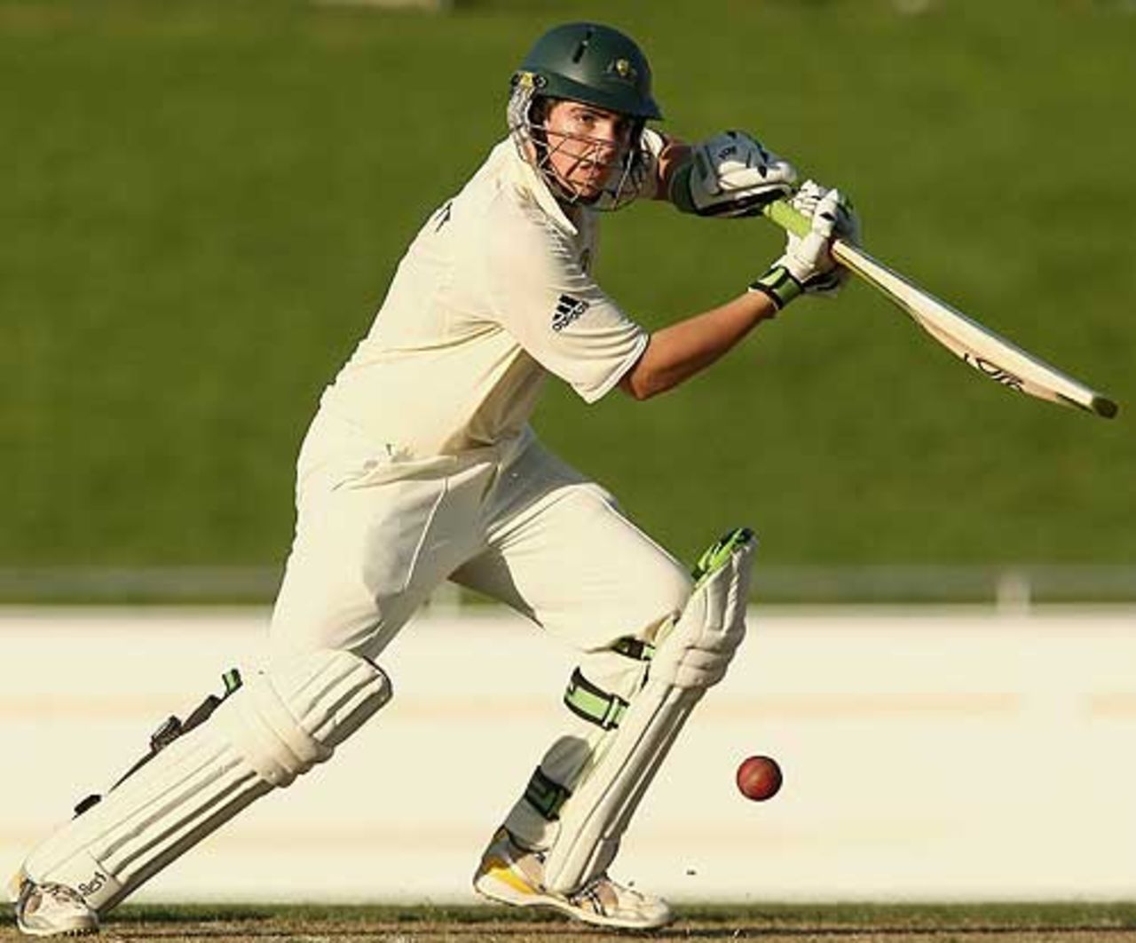 Sean Abbott made an unbeaten 51, Australia Under-19 v India Under-19, 1st Test, Hobart, 1st day, April 11 2009
