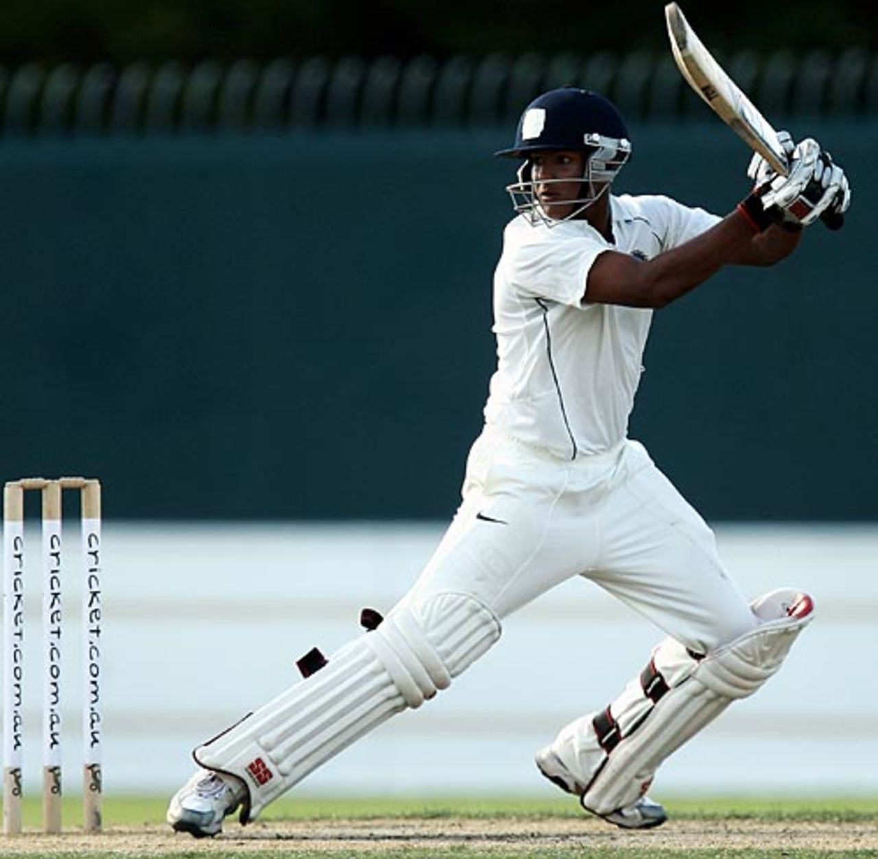Mayank Agarwal cuts, Australia Under-19 v India Under-19, 1st Test, Hobart, 3rd day, April 13, 2009