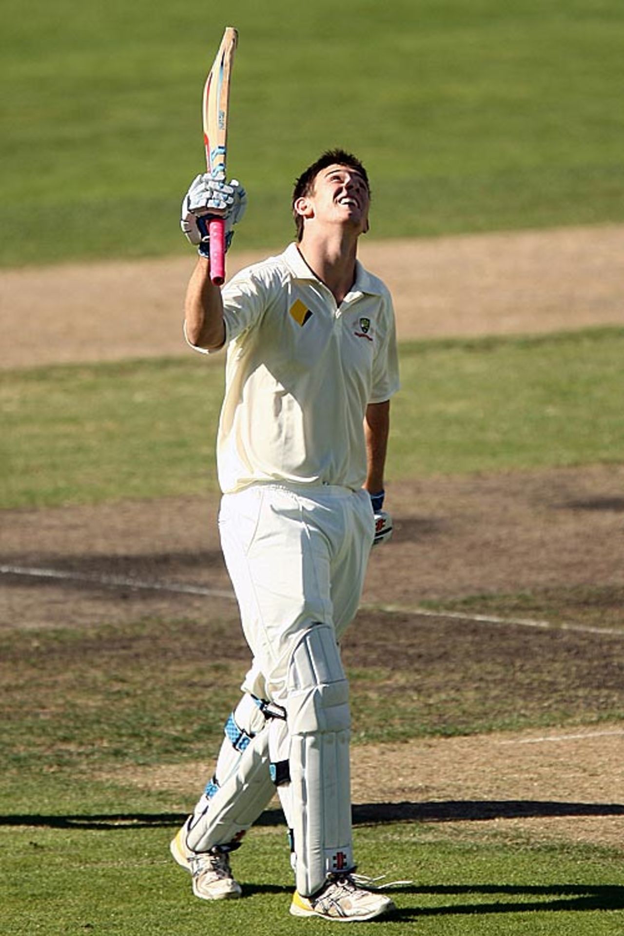 Mitchell Marsh celebrates, Australia Under-19 v India Under-19, 1st Test, Hobart, 3rd day, April 13, 2009