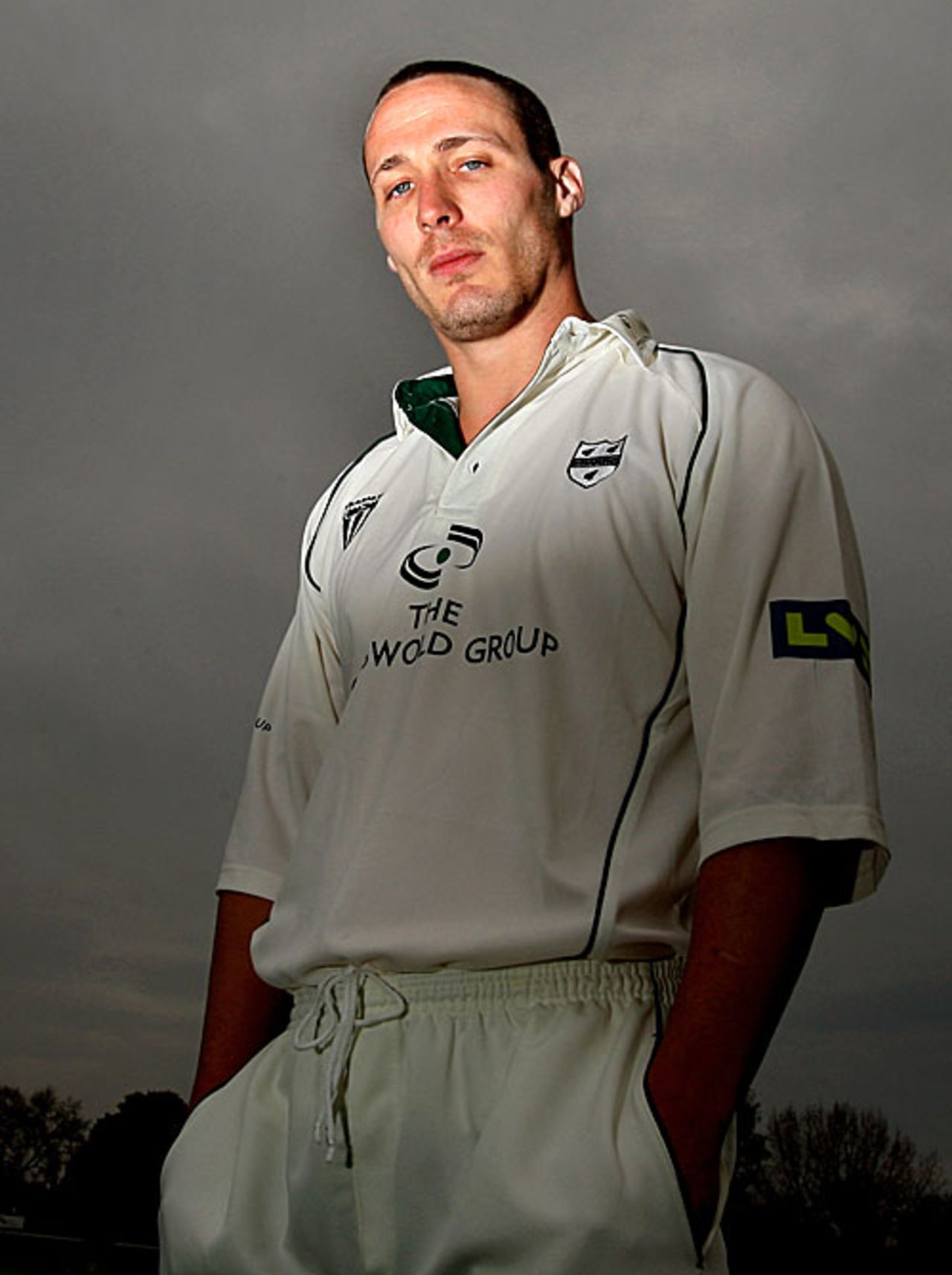 Simon Jones poses during the Worcestershire photocall, Worcester, April 14, 2009