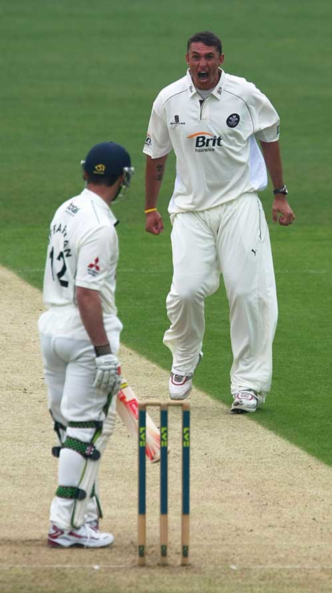 No holding back: Andre Nel celebrates his first wicket for Surrey, Surrey v Gloucestershire, County Championship Division Two, The Oval, April 15, 2009