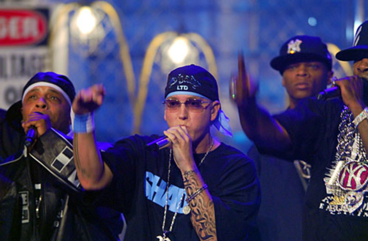 Eminem performs at the BET Awards, Los Angeles, June 27, 2006
