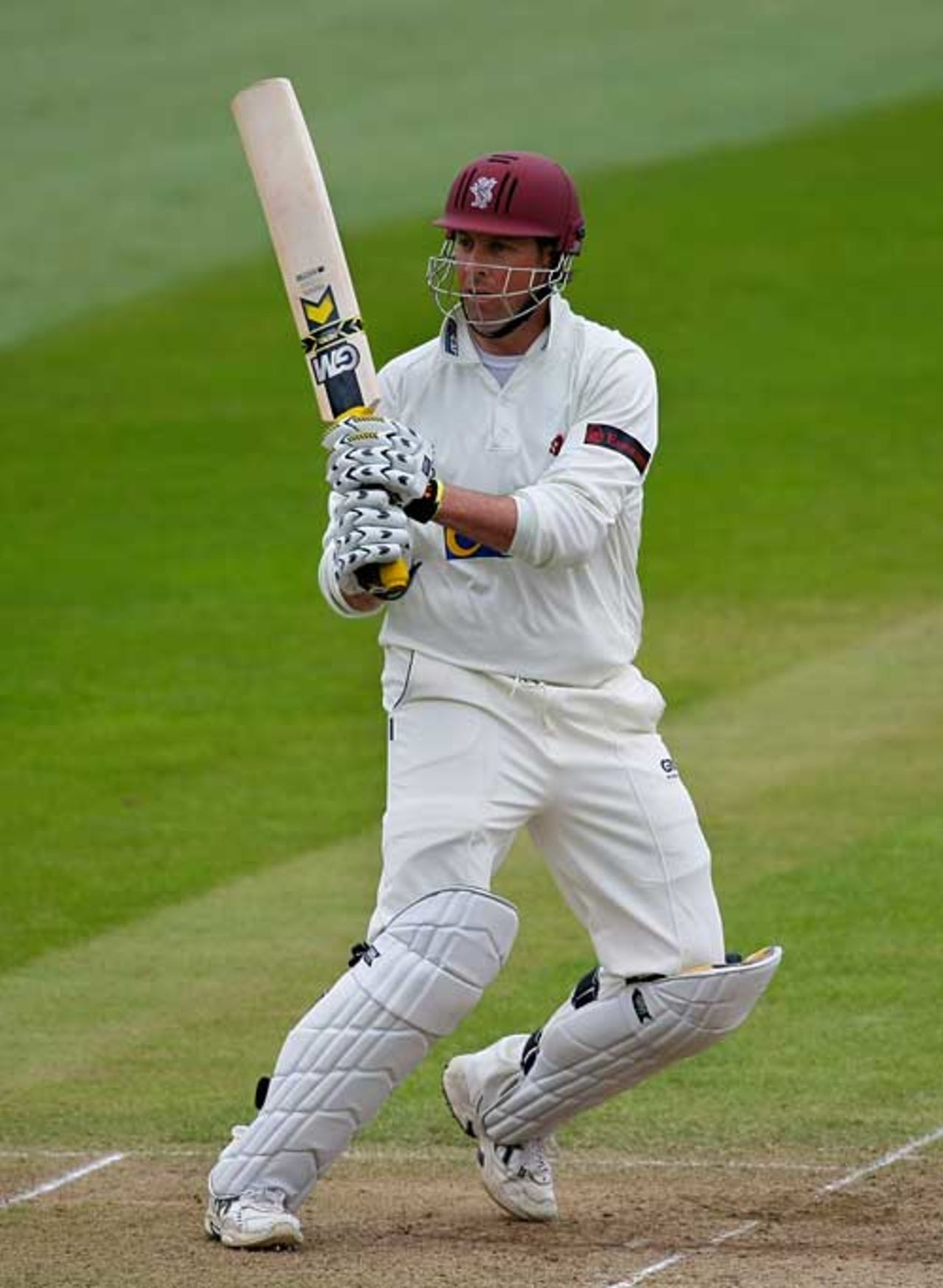 Marcus Trescothick collects runs during his half century, Somerset v Warwickshire, County Championship Division One, Taunton, April 17, 2009