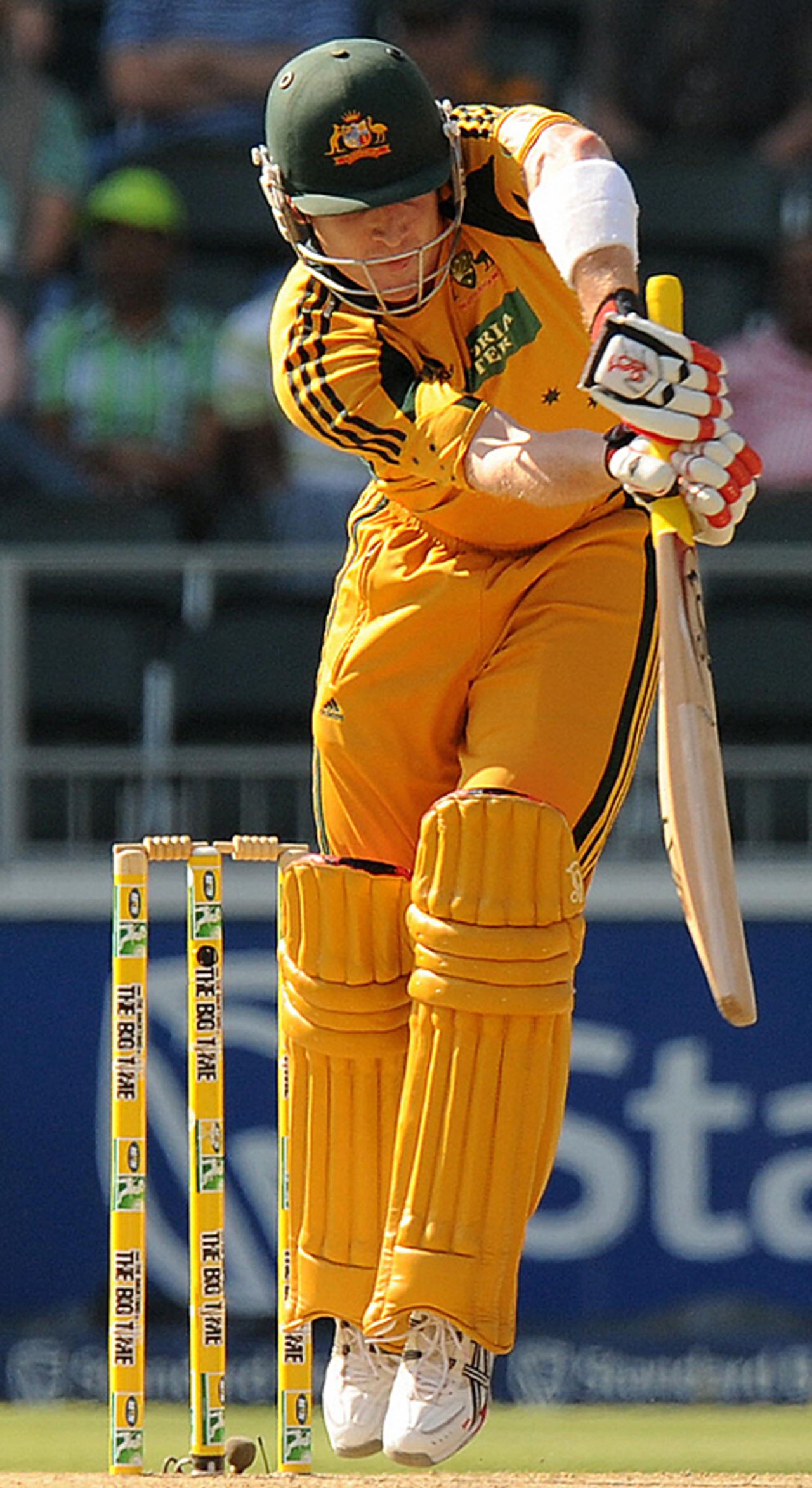 Brad Haddin plays it on the leg side, South Africa v Australia, 5th ODI, Johannesburg, April 17, 2009