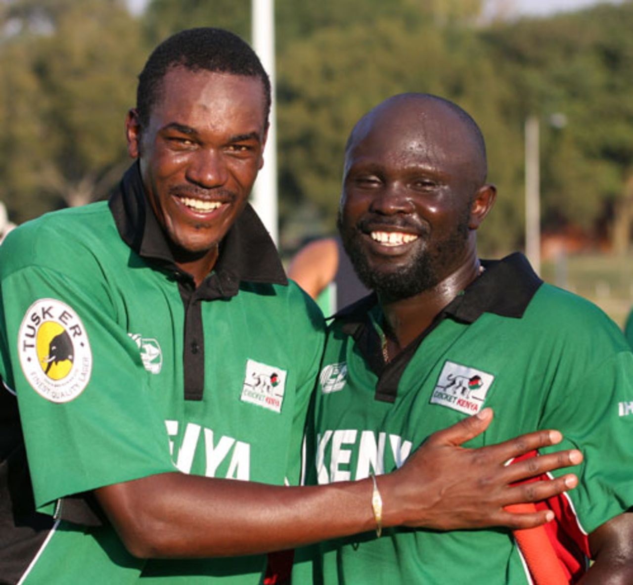 Man of the Match Collins Obuya and Thomas Odoyo, Ireland v Kenya, ICC World Cup Qualifiers, April 17, 2009 