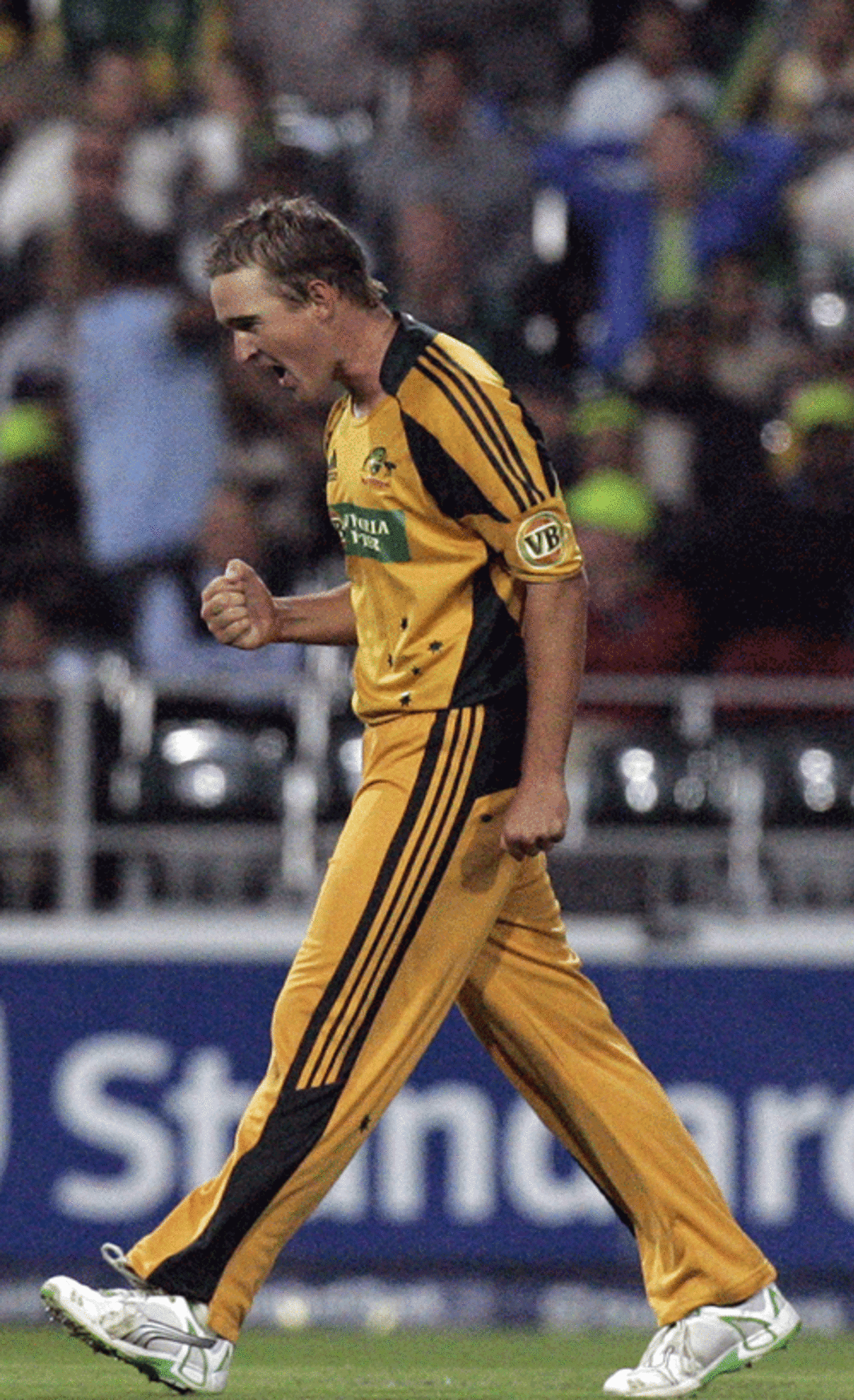 Nathan Hauritz celebrates a wicket, South Africa v Australia, 5th ODI, Johannesburg, April 17, 2009