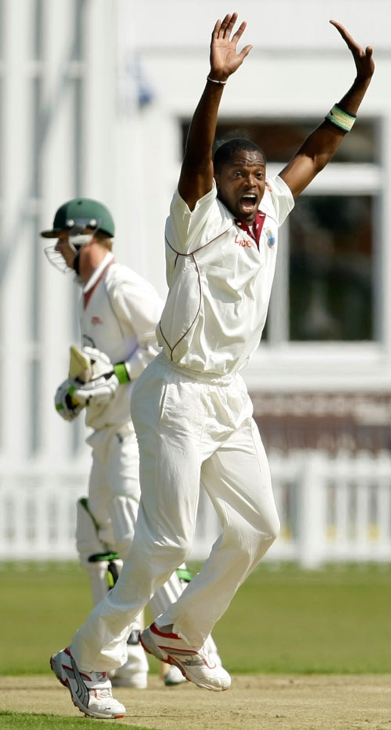 Andrew Richardson unsuccessfully appeals, Leicestershire v West Indians, Grace Road, April 20, 2009