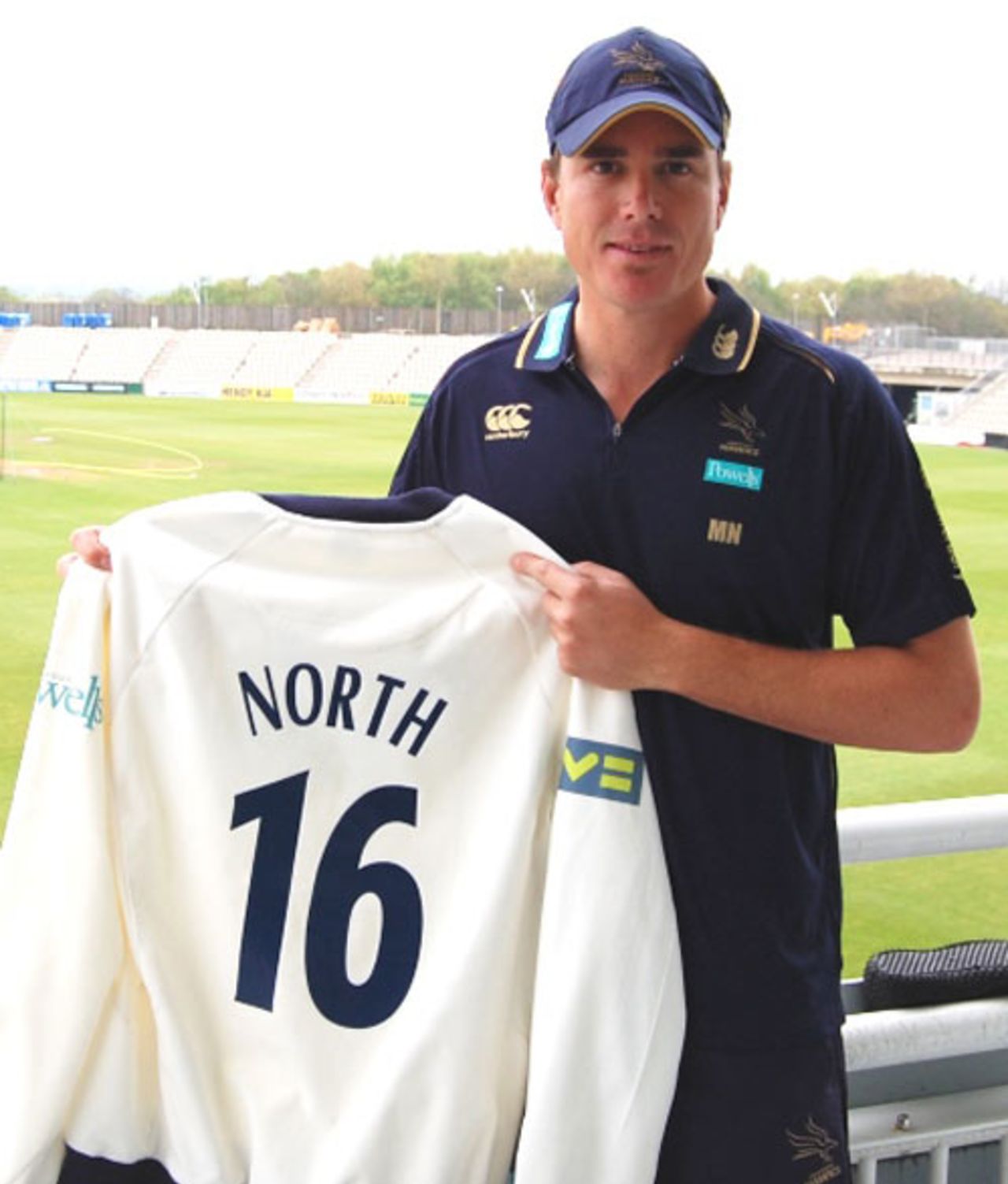 Marcus North arrives at the Rose Bowl, Southampton, April 20, 2009