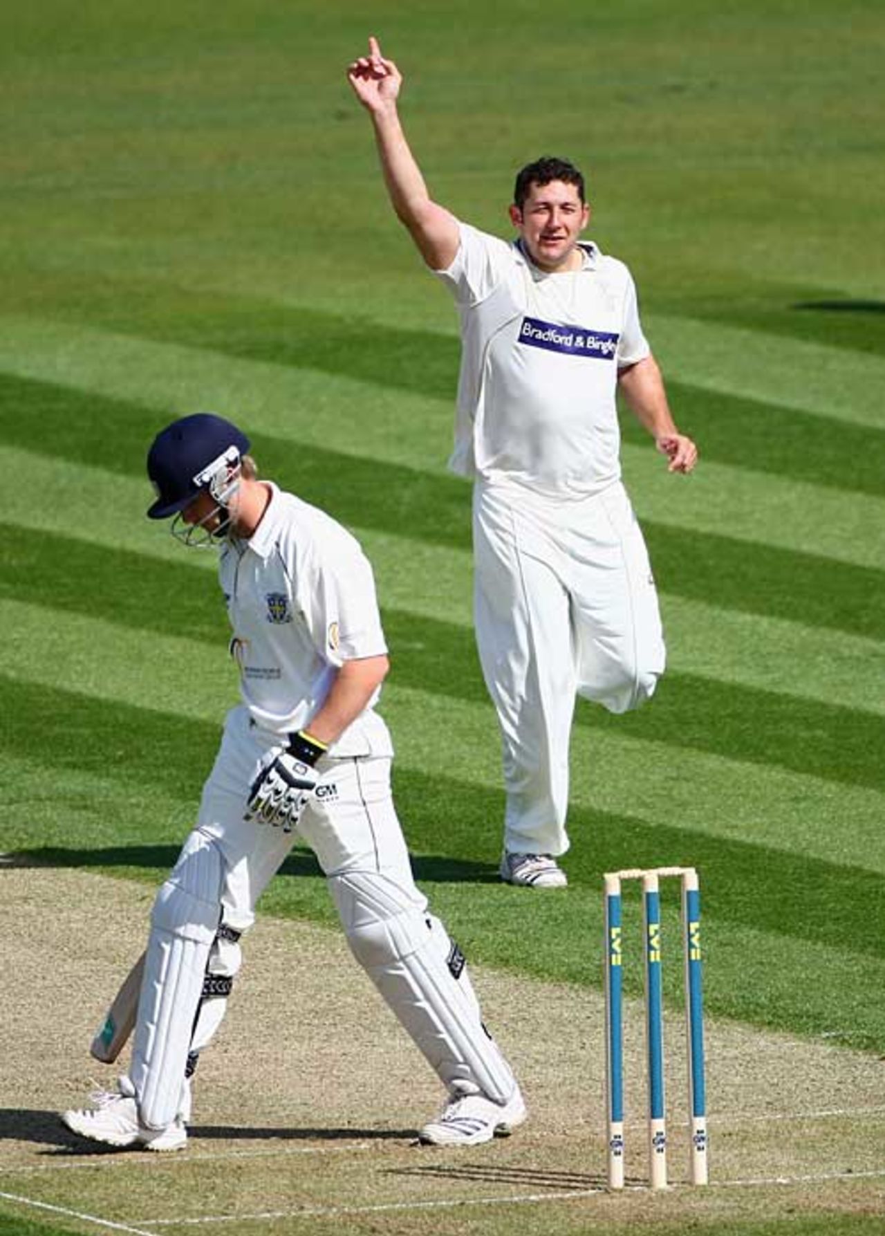 Tim Bresnan has Mark Stoneman caught behind for 2 early on, Durham v Yorkshire, County Championship Division One, Chester-le-Street, April 22, 2009