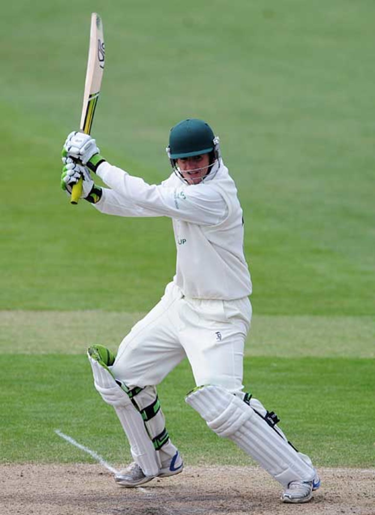 Steven Davies drives square as Worcestershire try to fight back, Nottinghamshire v Worcestershire, County Championship Division One, Trent Bridge, April 23, 2009