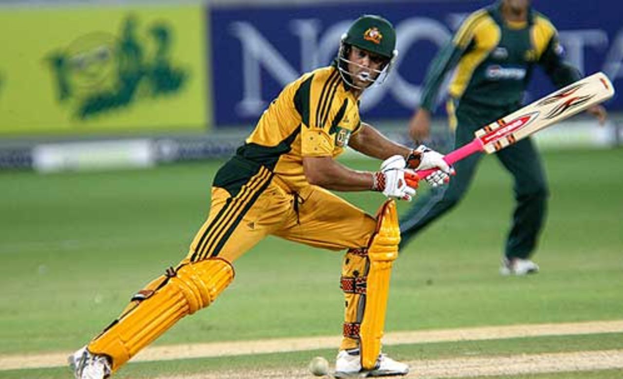 Andrew Symonds during his match-winning 58, Pakistan v Australia, 2nd ODI, Dubai, April 24, 2009