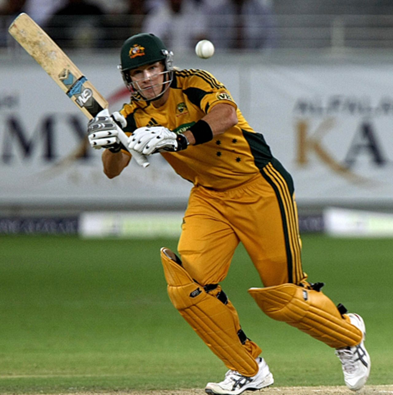 Shane Watson plays it on the leg side, Pakistan v Australia, 2nd ODI, Dubai, April 24, 2009