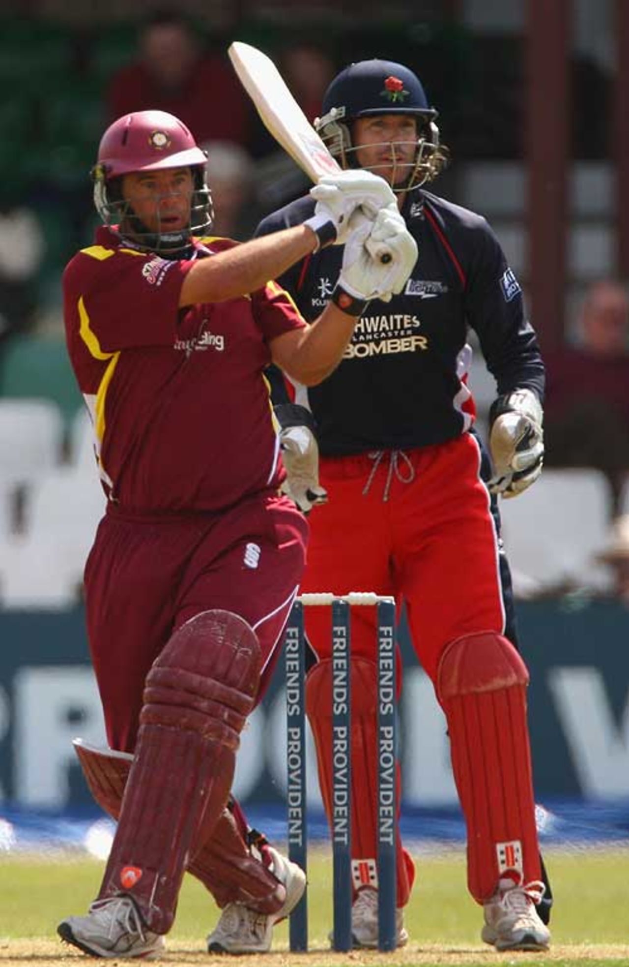 Andrew Hall pulls during his innings of 81, Northamptonshire v Lancashire, FP Trophy, Northampton, April 26, 2009