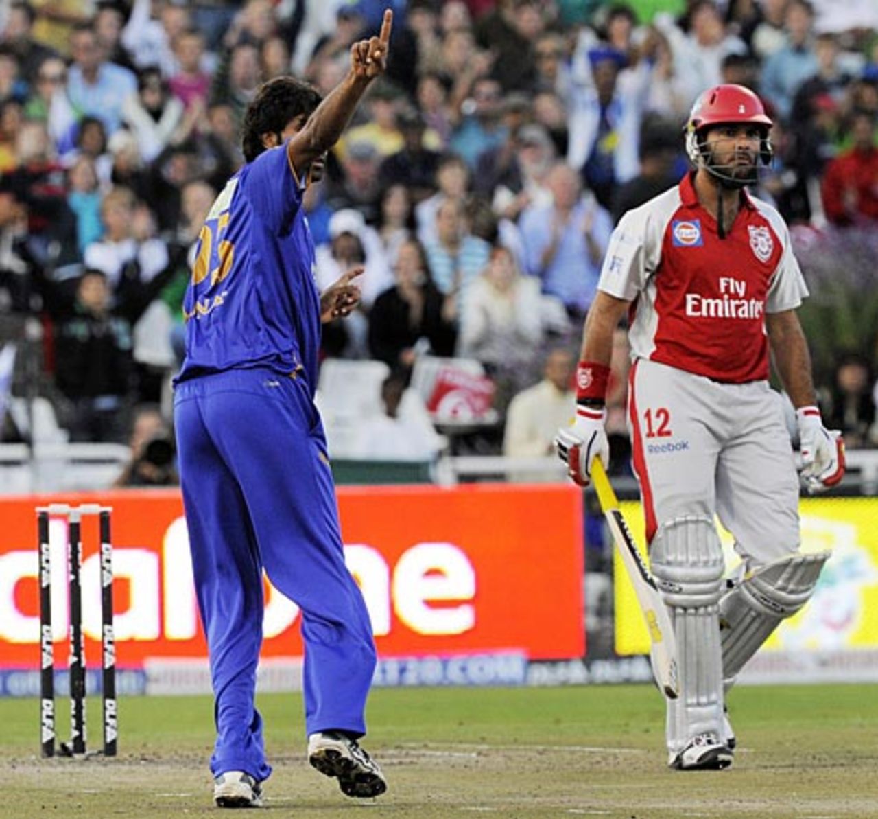 Munaf Patel had Yuvraj Singh caught behind, Rajasthan Royals v Kings XI Punjab, Cape Town, April 26, 2009