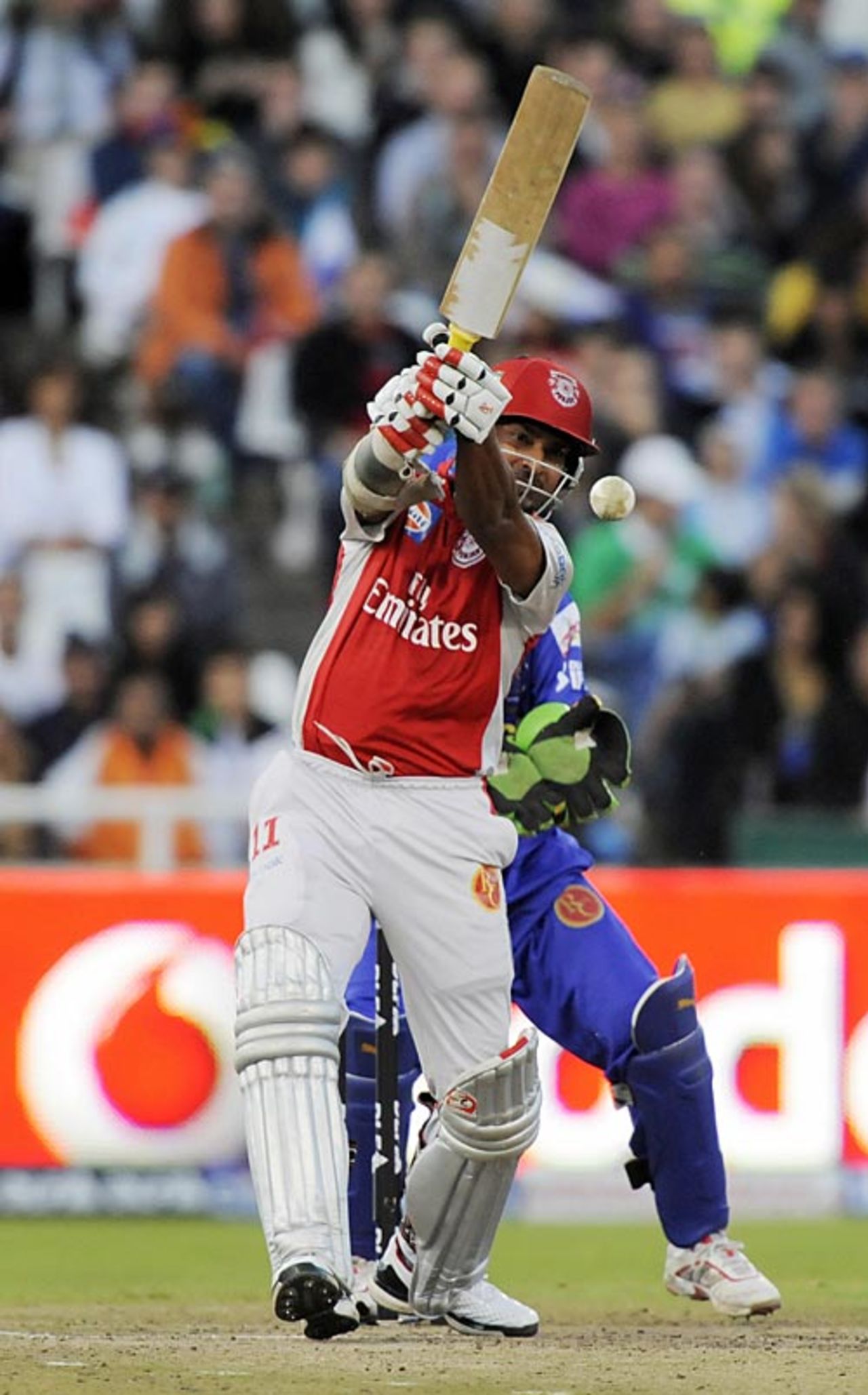 Kumar Sangakkara hits out, Rajasthan Royals v Kings XI Punjab, Cape Town, April 26, 2009