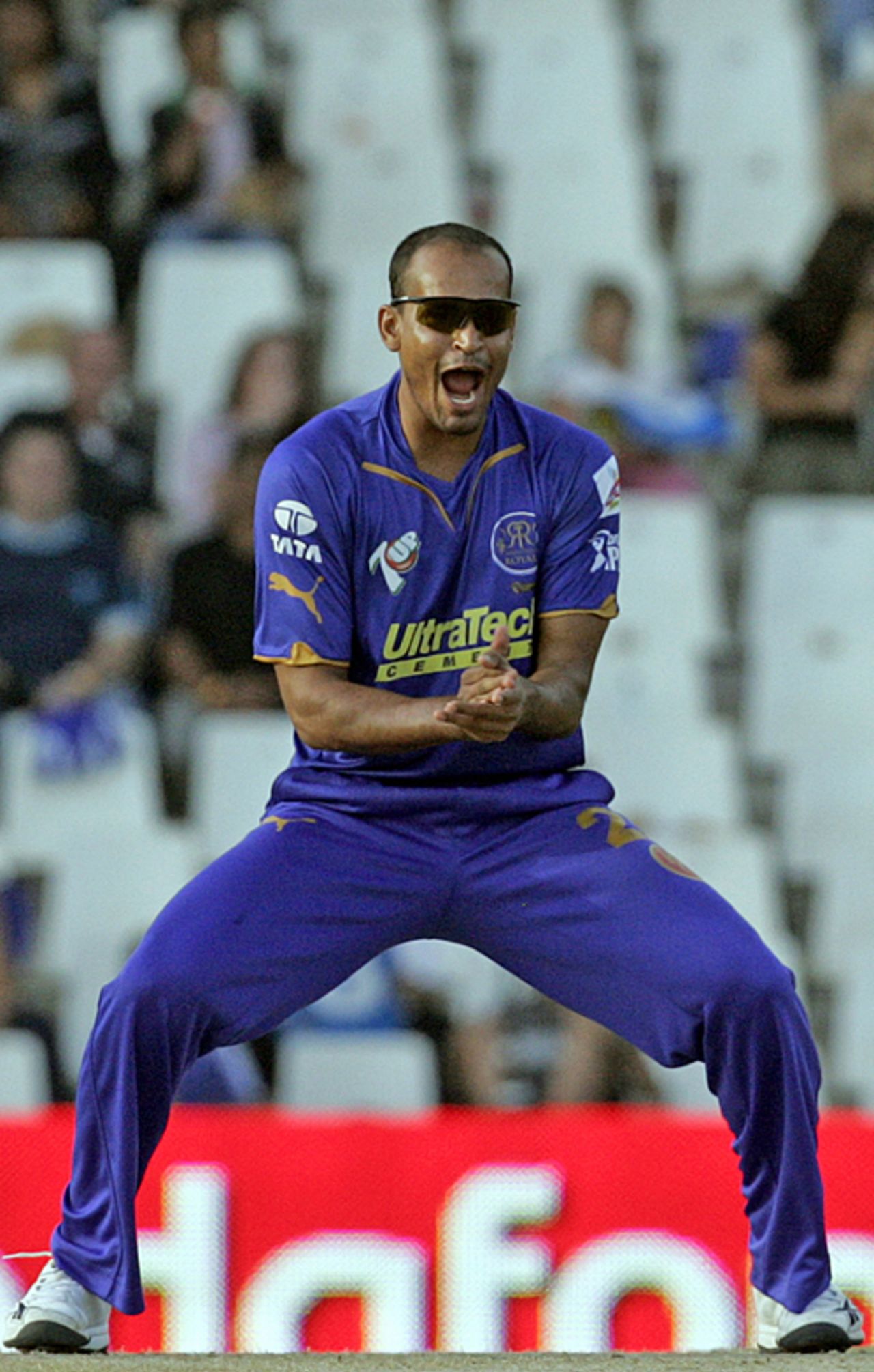 Yusuf Pathan is ecstatic after removing Parthiv Patel, Chennai Super Kings v Rajasthan Royals, IPL, 22nd match, Centurion, April 30, 2009