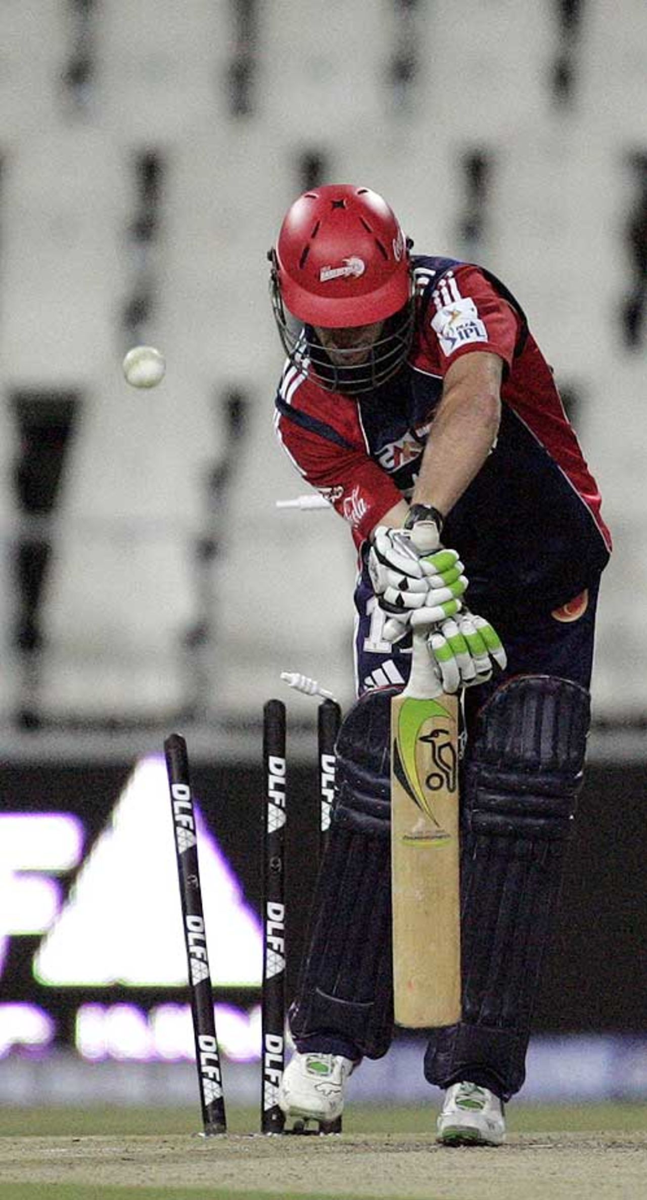 AB de Villiers is bowled first ball, Chennai Super Kings v Delhi Daredevils, IPL, 26th match, Johannesburg, May 2, 2009