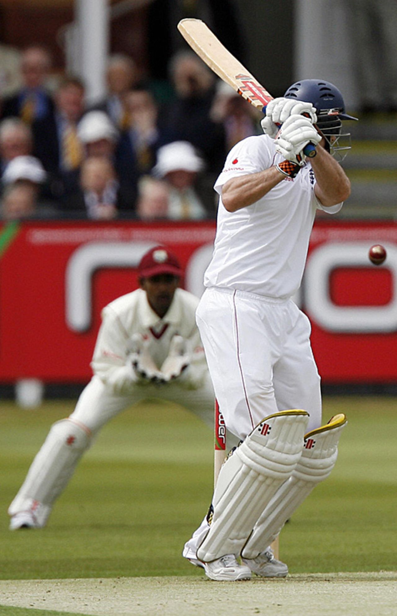 Andrew Strauss, on the cut, edges one behind to the wicketkeeper, England v West Indies, 1st Test, Lord's, May 6, 2009