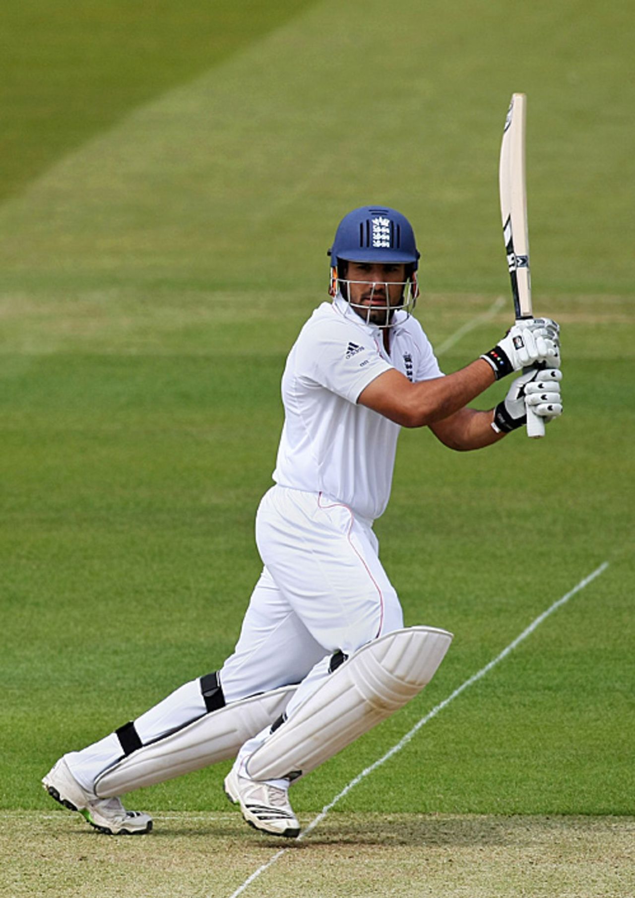 Ravi Bopara square-drives during the first session of the summer at Lord's, England v West Indies, 1st Test, Lord's, May 6, 2009