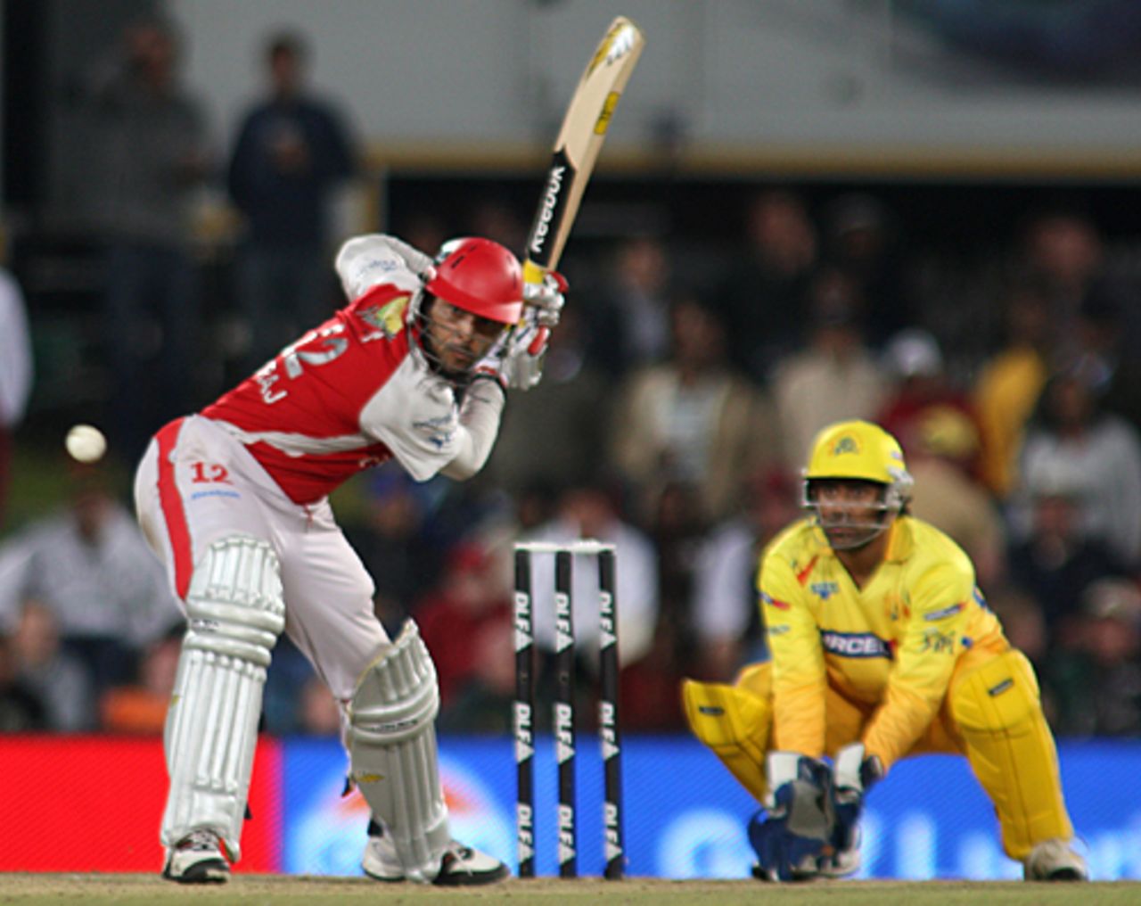 Yuvraj Singh reached his fifty off 28 balls, Chennai Super Kings v Kings XI Punjab, IPL, 34th match, Centurion, May 7, 2009