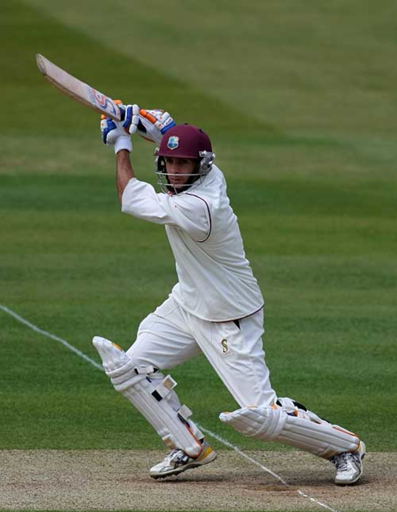 Brendan Nash drives during his resilient display, England v West Indies, 1st Test, Lord's, May 8, 2009