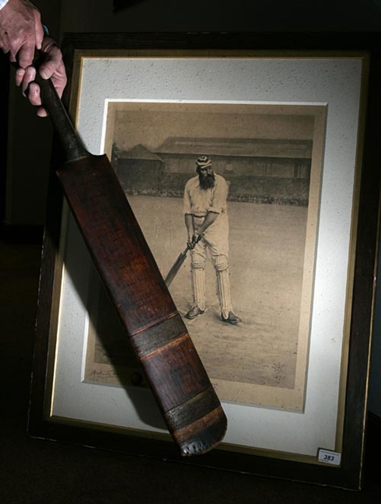 WG Grace's bat up for auction in London, Tuesday May, 12, 2009
