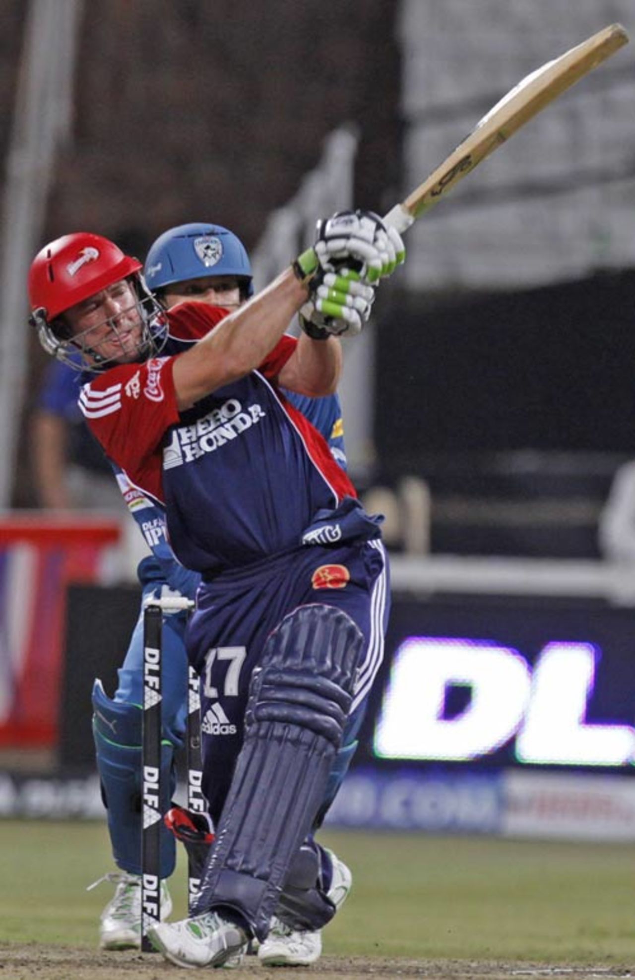 AB de Villiers swings it towards midwicket, Deccan Chargers v Delhi Daredevils, IPL, Durban, May 13, 2009