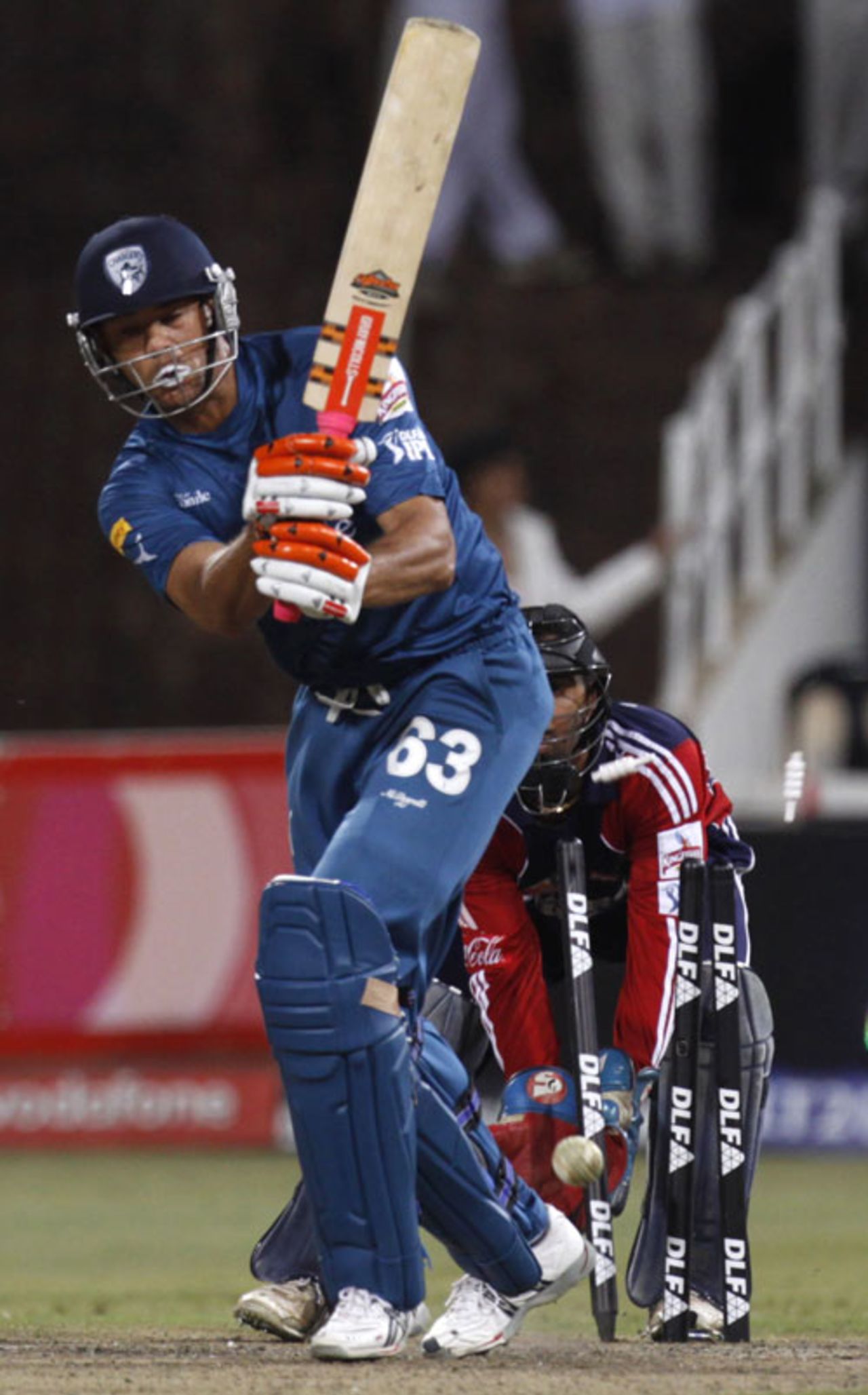 Andrew Symonds is bowled by a slower one, Deccan Chargers v Delhi Daredevils, IPL, Durban, May 13, 2009
