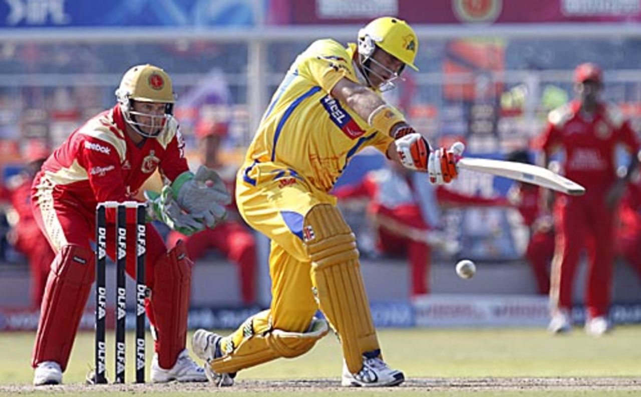 Matthew Hayden made a 38-ball 60, Chennai Super Kings v Royal Challengers Bangalore, IPL, Durban, May 14, 2009