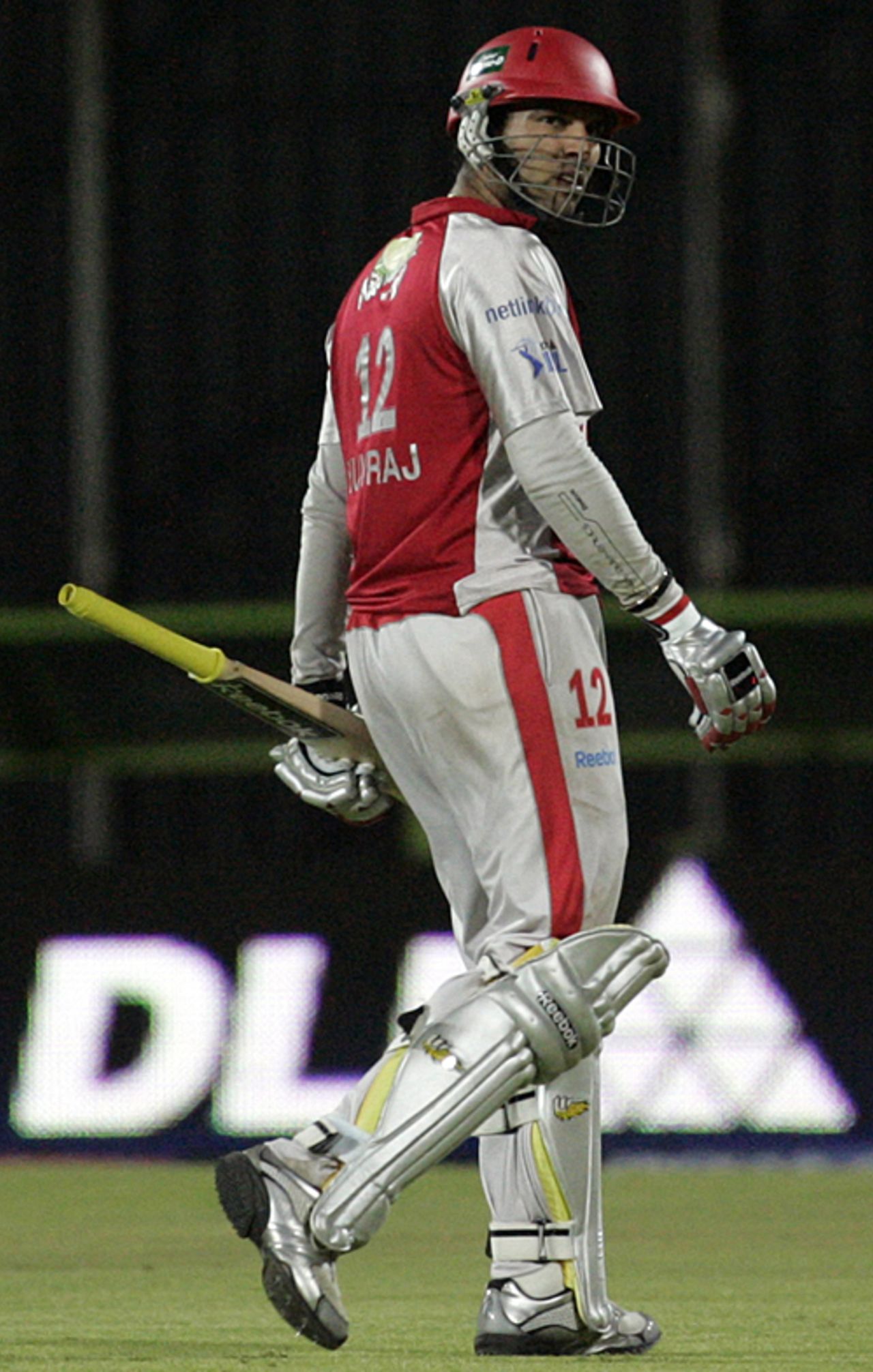 Yuvraj Singh exits after scoring a slow 18, Delhi Daredevils v Kings XI Punjab, 46th match, IPL, Bloemfontein, May 15, 2009