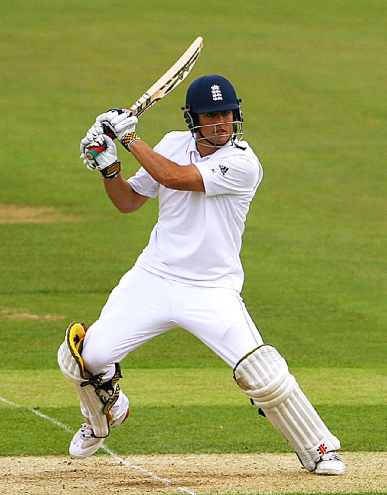 Alastair Cook cuts backward of square, England v West Indies, 2nd Test, Chester-le-Street, May 16, 2009