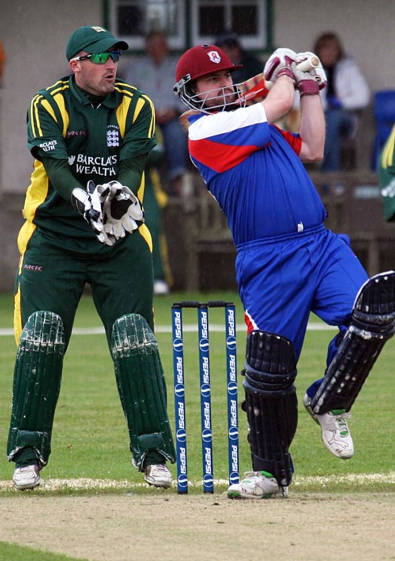 Gavin Beath bats, Guernsey v Japan, World Cricket League Division 7, Guernsey