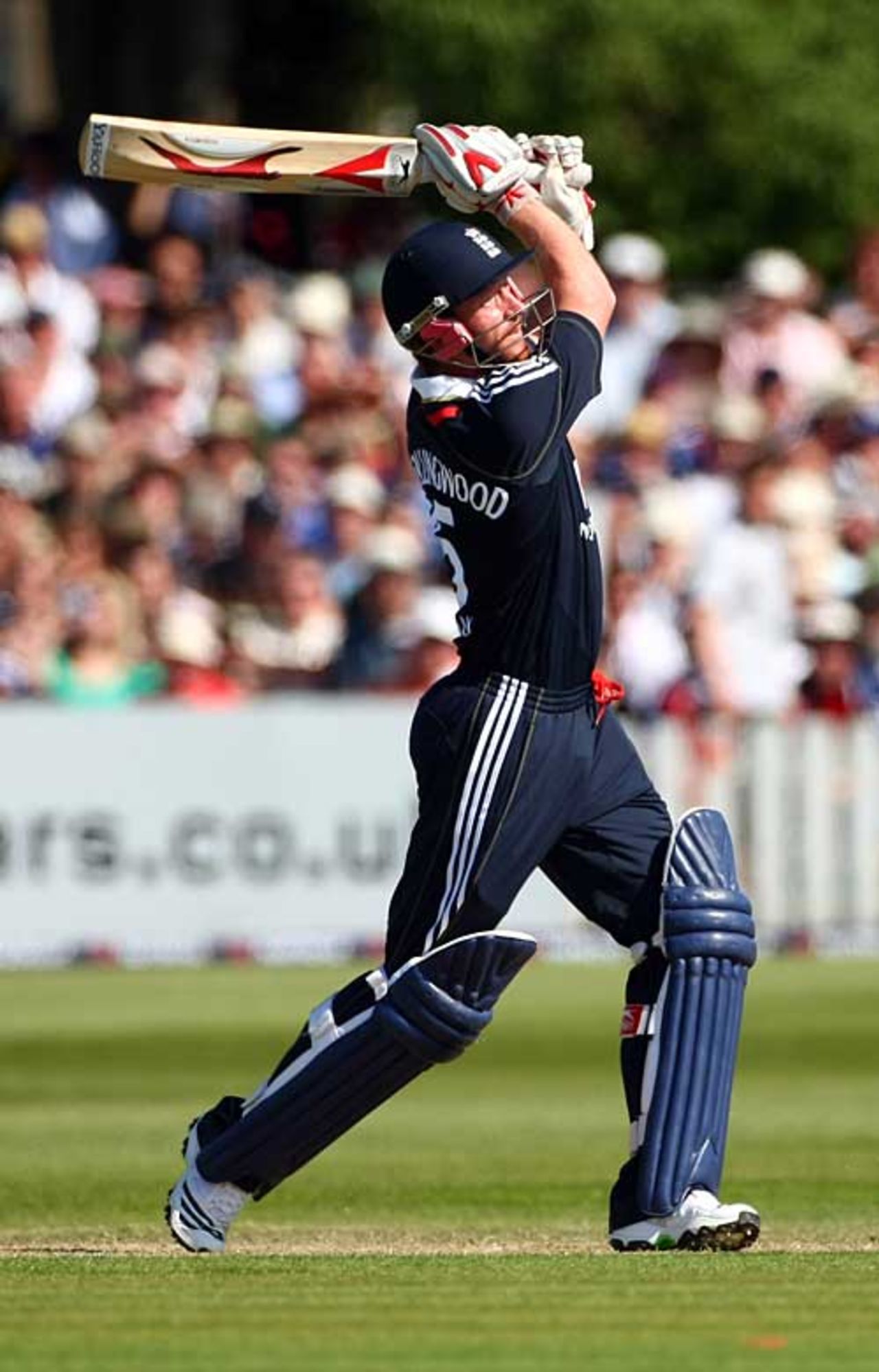 Paul Collingwood goes down the ground during his unbeaten 47, England v West Indies, 2nd ODI, Bristol, May 24, 2009