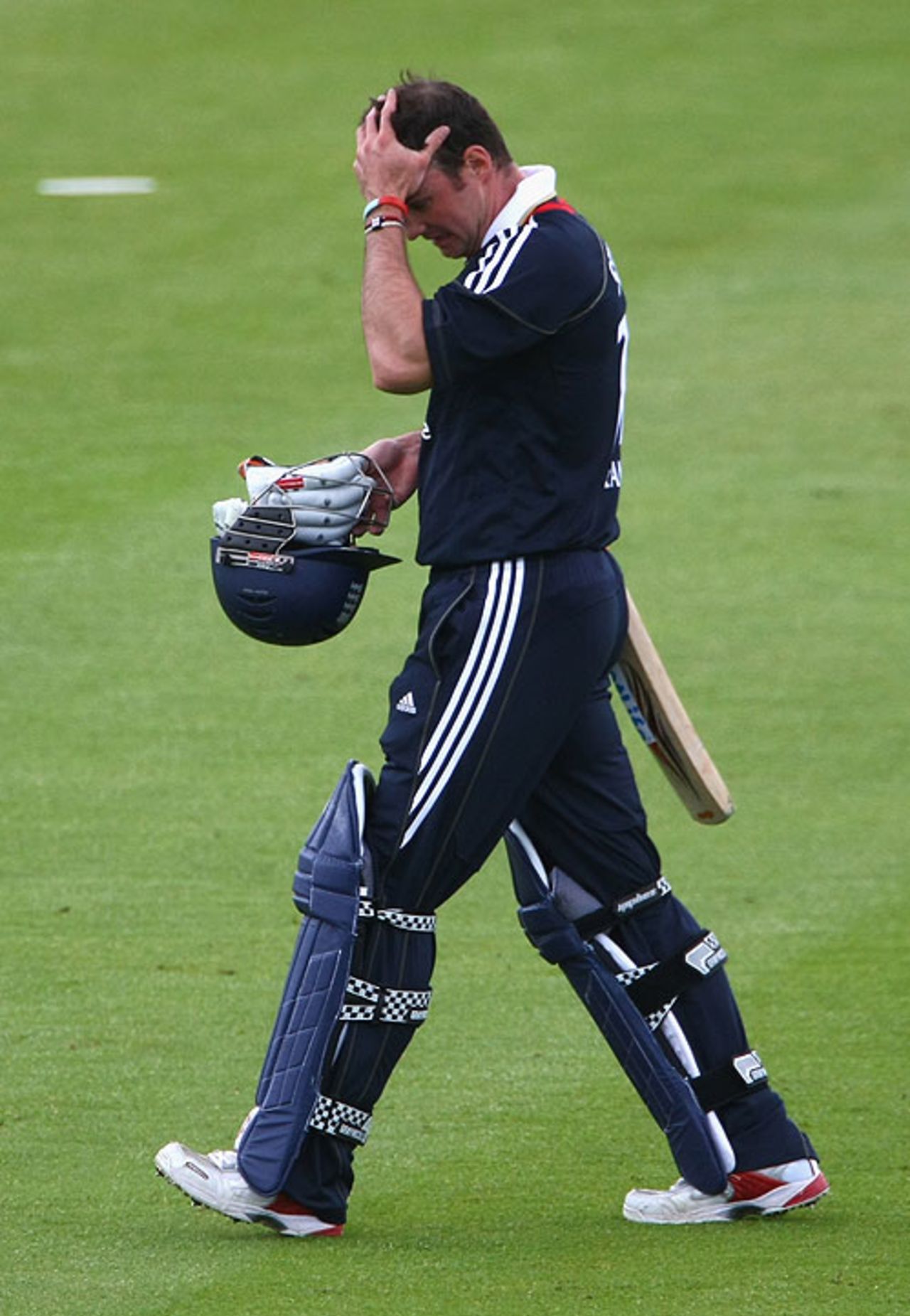 Andrew Strauss can't hide his disappointment after being stumped for 52, England v West Indies, 3rd ODI, Edgbaston, May 26, 2009