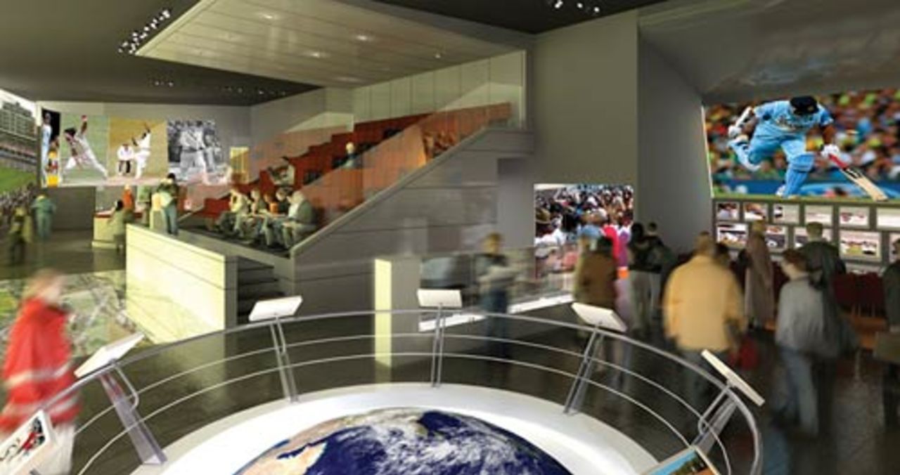 An artist's impression of the interior of the International Cricket Hall of Fame, Bowral