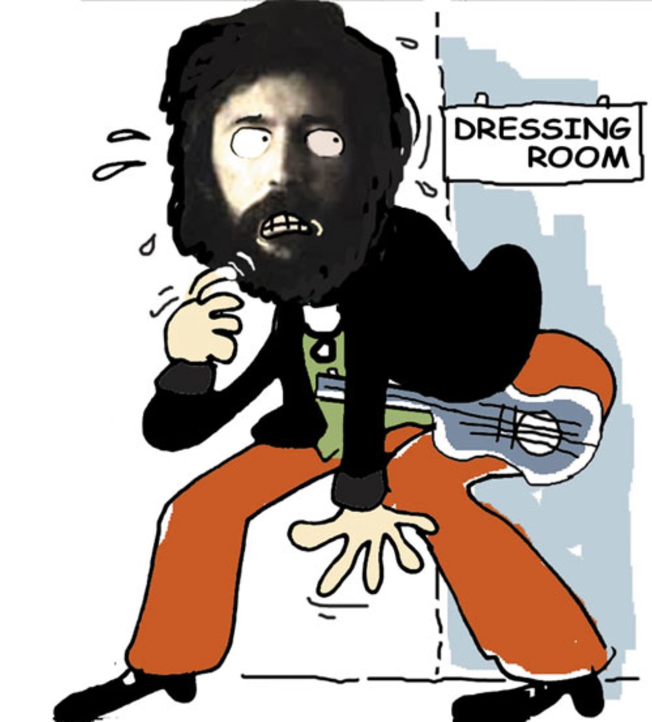 Eric Clapton illustration for Derek Pringle's Favourite Cricket Story