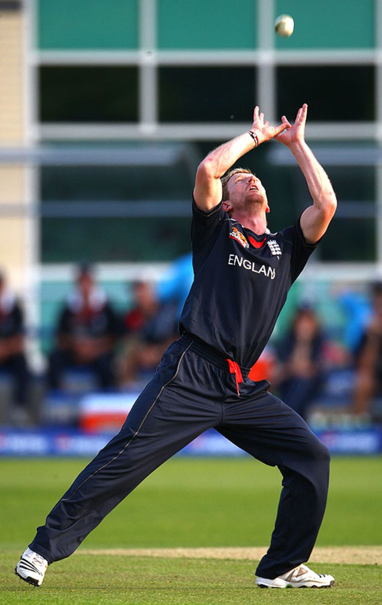 Paul Collingwood prepares to claim a return catch from Colin Smith, England v Scotland, ICC World Twenty20 warm-up match, Trent Bridge, June 2, 2009